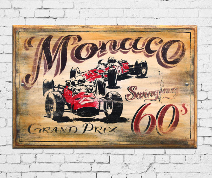 Wall Art Print, 1966 MONACO Grand Prix Racing