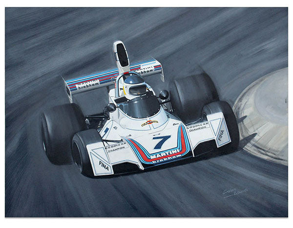 Martini Racing Brabham BT44 Acrylic Print by Ilias Art - Fine Art