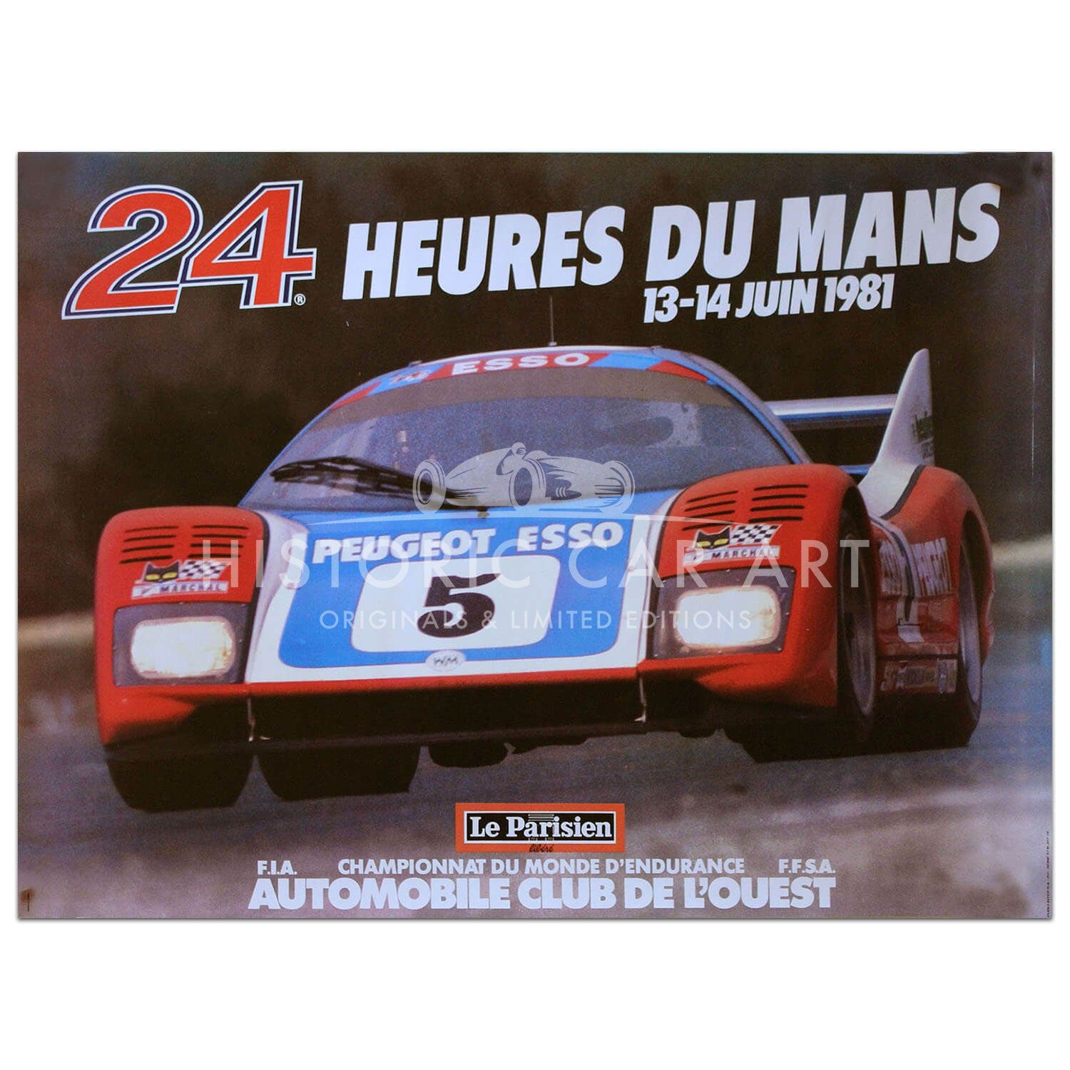 French | Le Mans 24 hours 1981 Original Poster