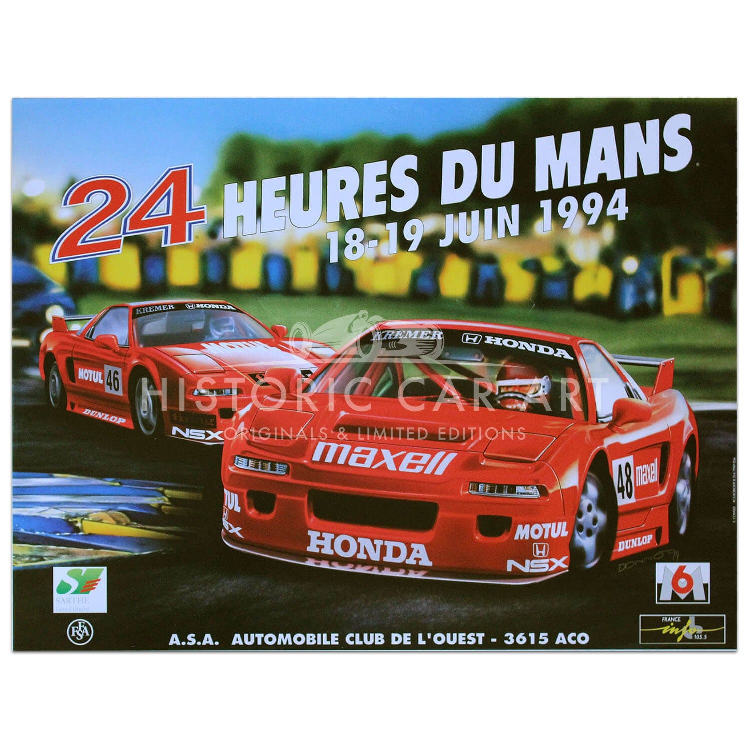 Affiche originale 24h du Mans 1963 Affiche originale 24h du Mans 1963