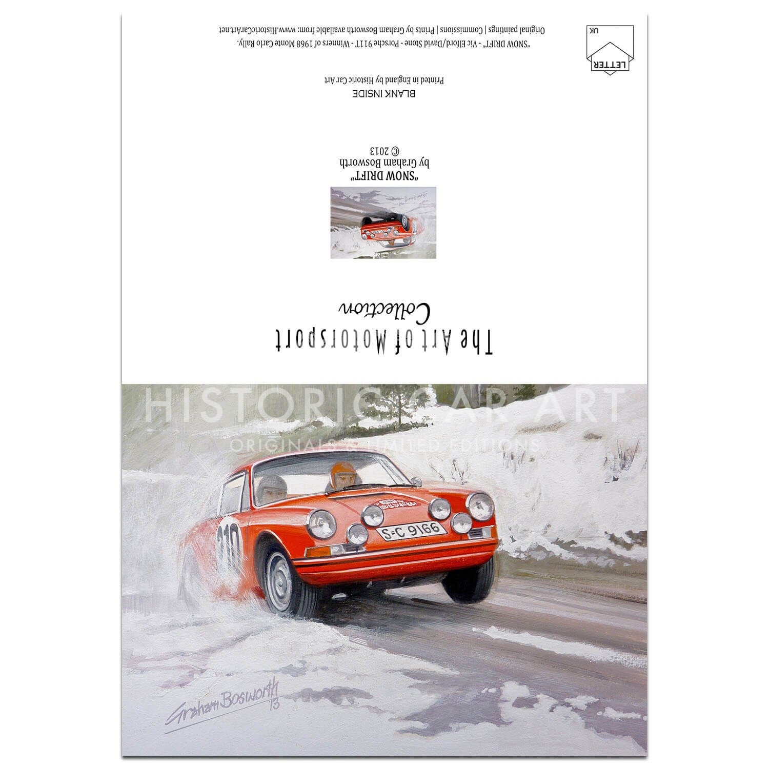Porsche 911T | Vic Elford | Monte Carlo | Greetings Card