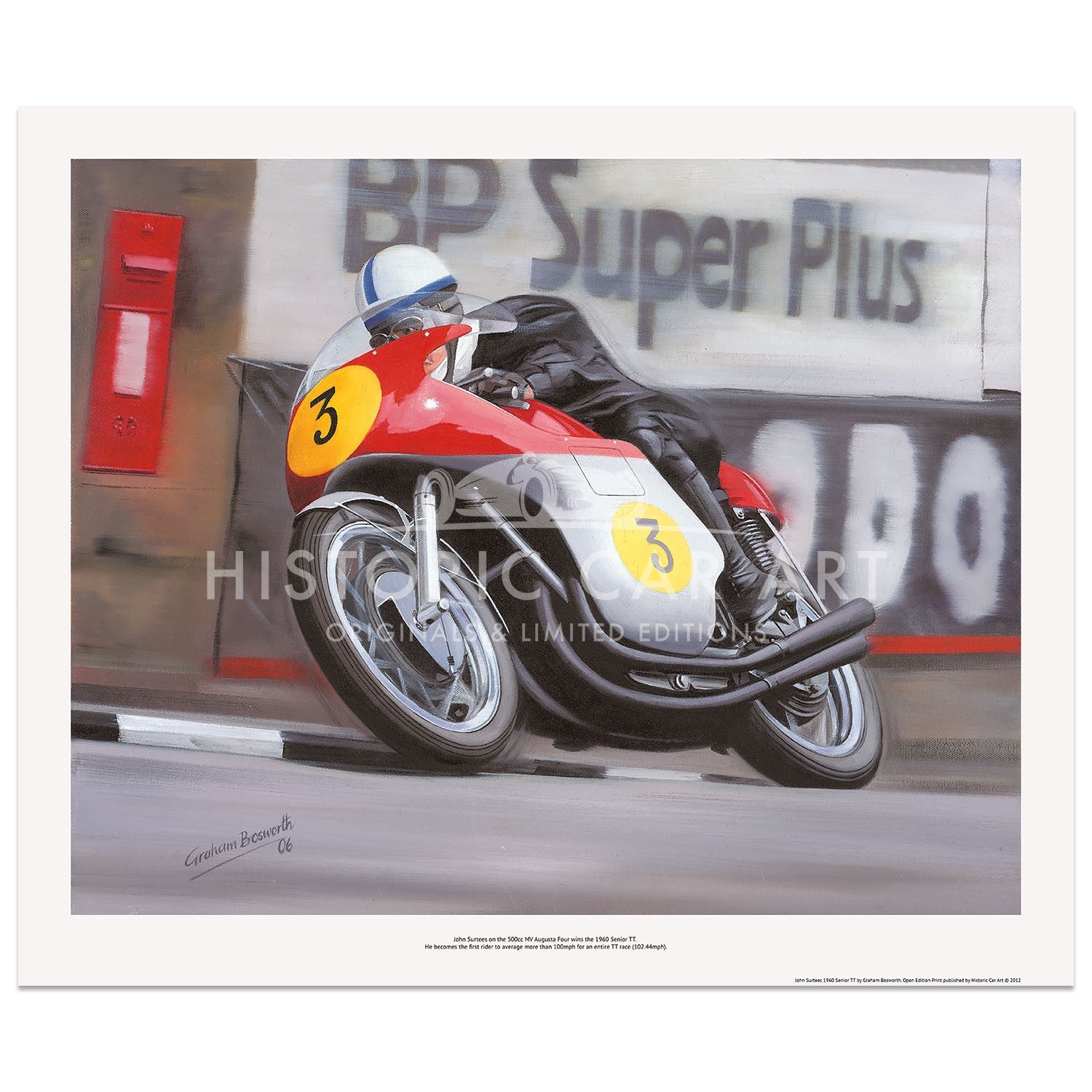 John Surtees | MV Augusta Motorcycle | 1960 Senior TT | Print