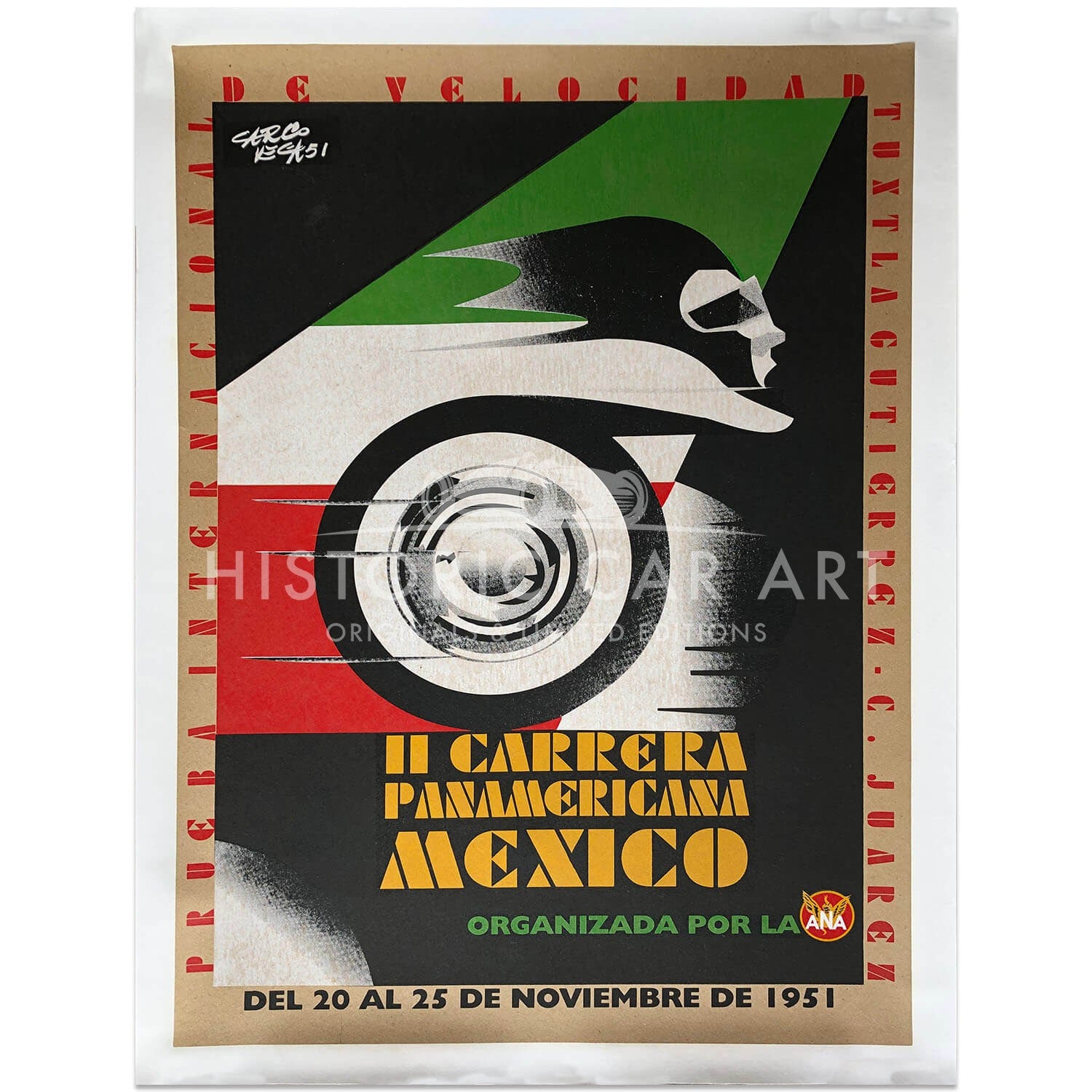 Mexico | 1951 Il Carrera Panamericana | Original Poster