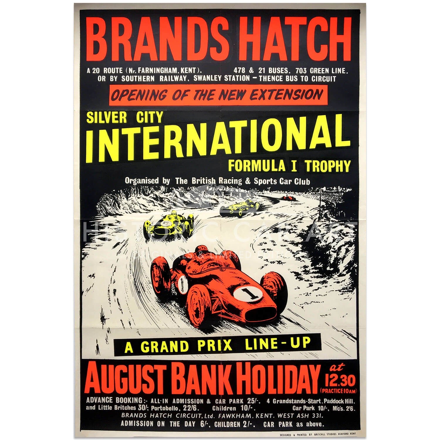British | Brands Hatch | Silver City Trophy 1961 | Original Poster
