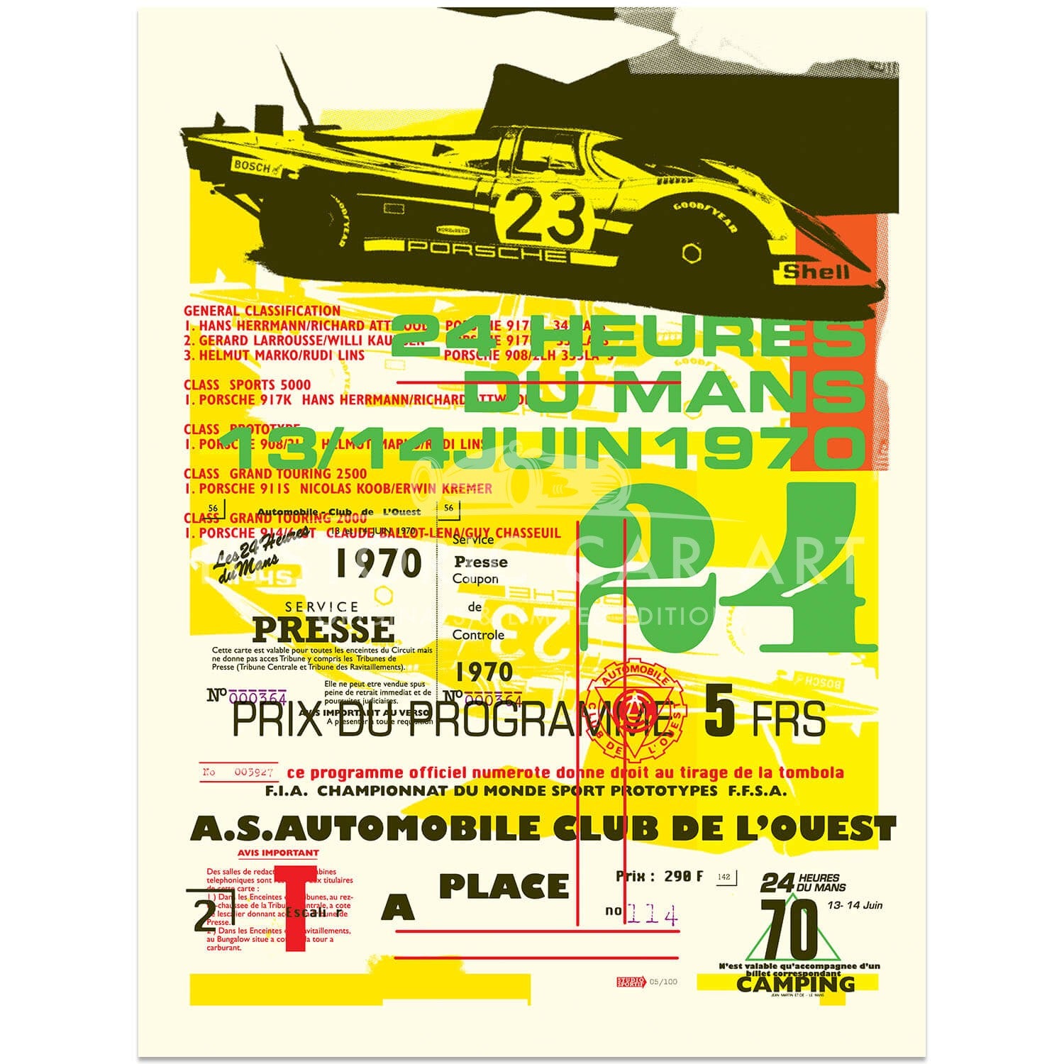 Porsche 917 | 1970 Le Mans 24 Hours Celebration | Art Print | Poster #2