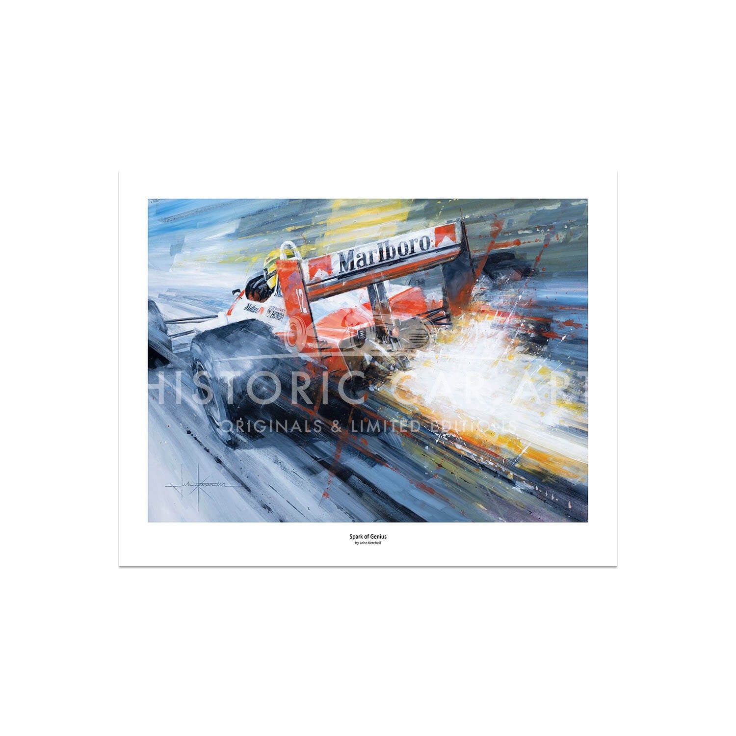 Spark of Genius | Ayrton Senna | McLaren MP-4/4 | Art Print
