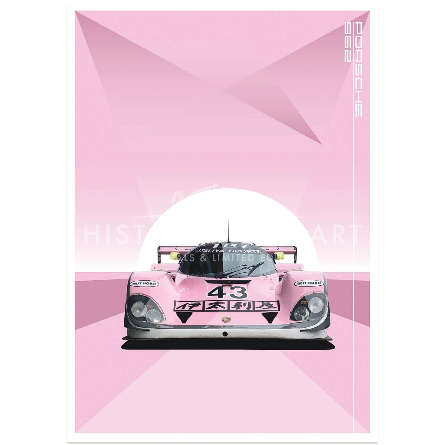 Italiya Sports | Porsche 962 | Group C | Art Print | Poster