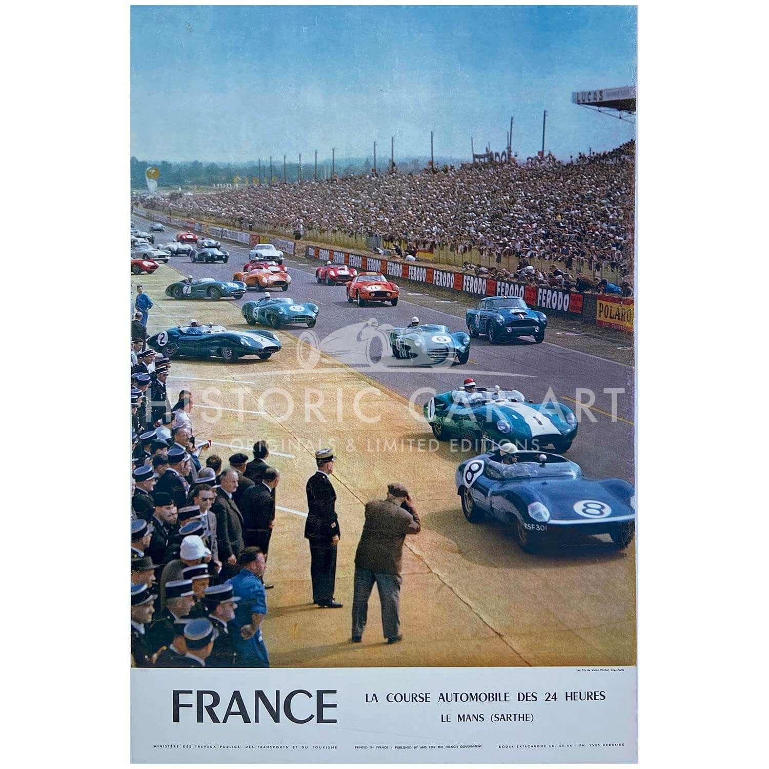French | Le Mans 24 hours 1960 Original Poster (Tourist Version)