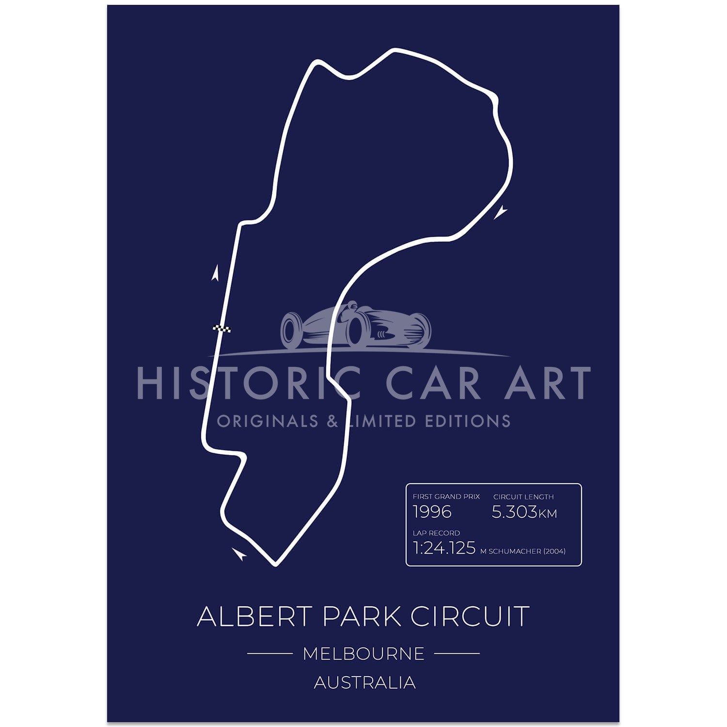Studio 72 -Albert Park Grand Prix Circuit Australia Poster