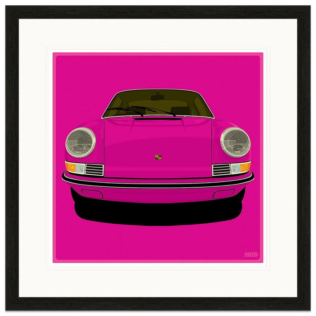 Porsche 911 Front | Panama Pink | Art Print