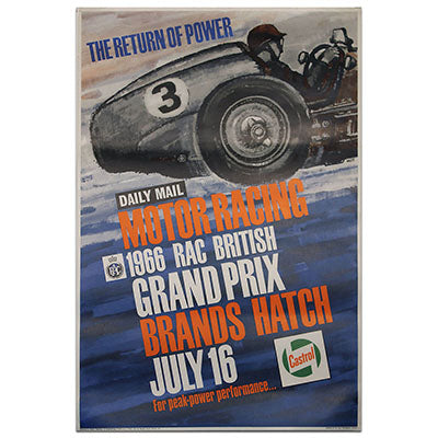British Grand Prix 1966 Original Poster