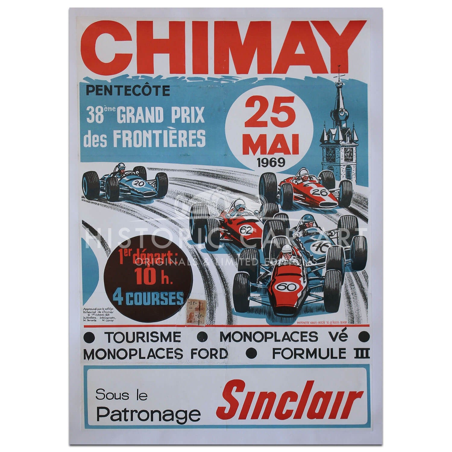 Belgian | Chimay - 38eme Grand Prix des Frontières 1969 Original Poster