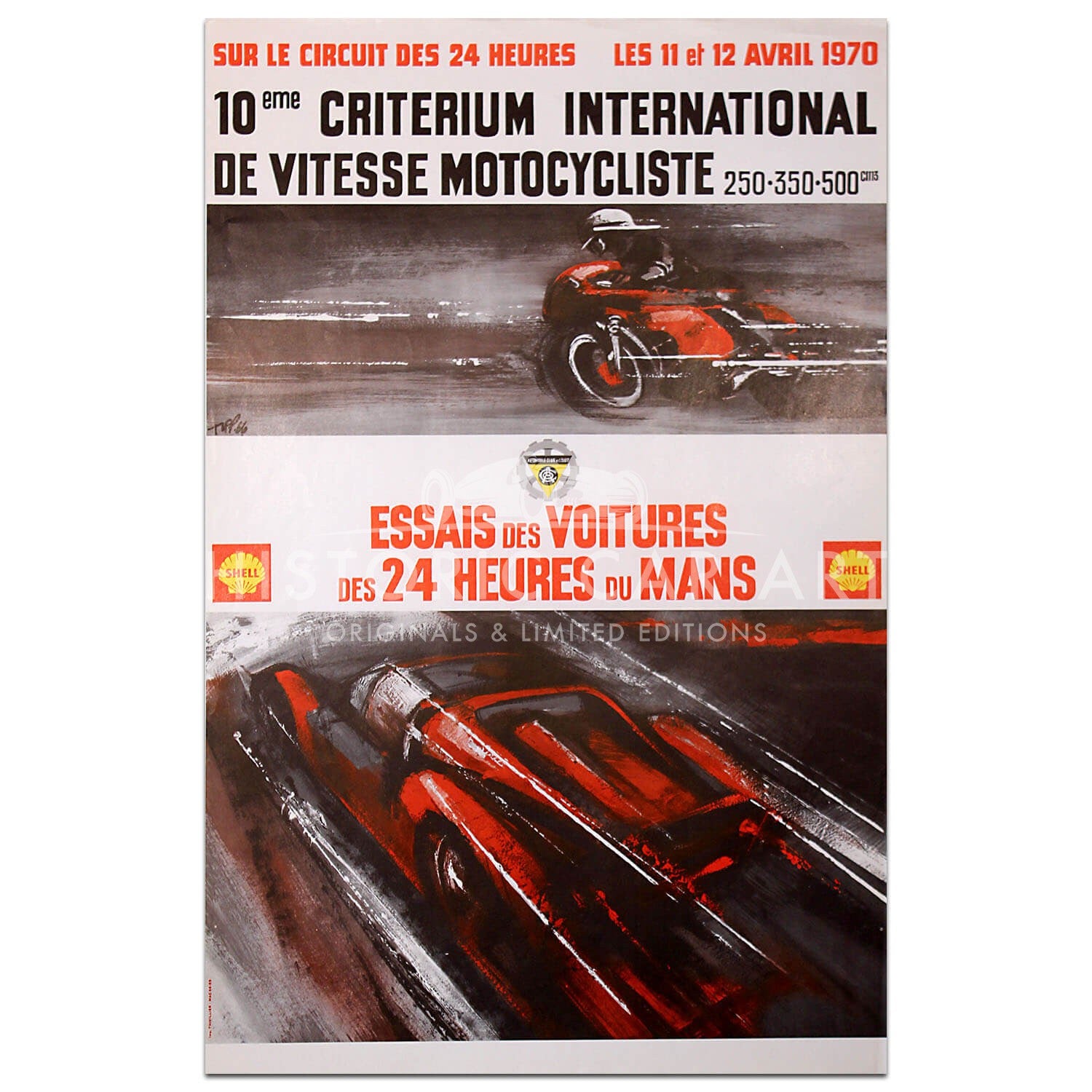 French | Le Mans 24 hours 1970 Essais (Practice) Original Poster