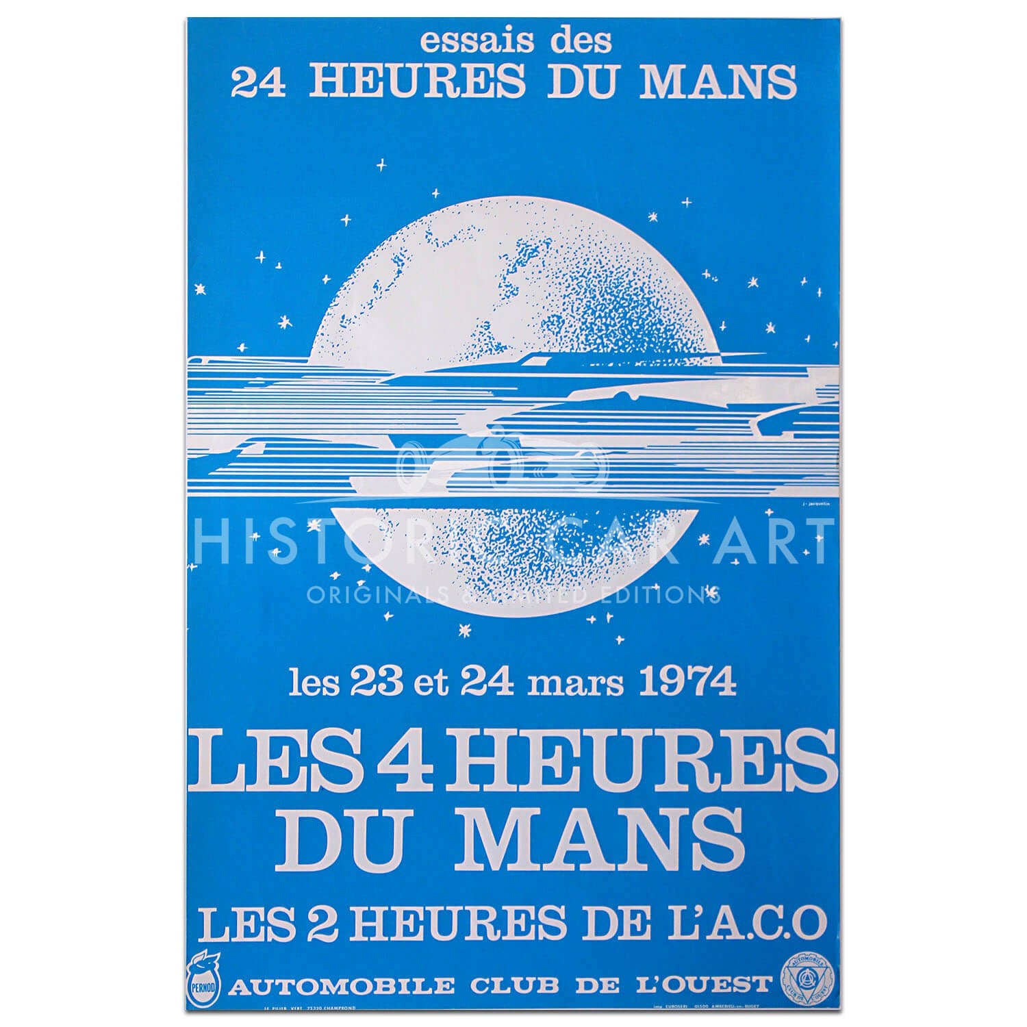 French | Le Mans 24 hours 1974 Essais (Practice) Original Poster