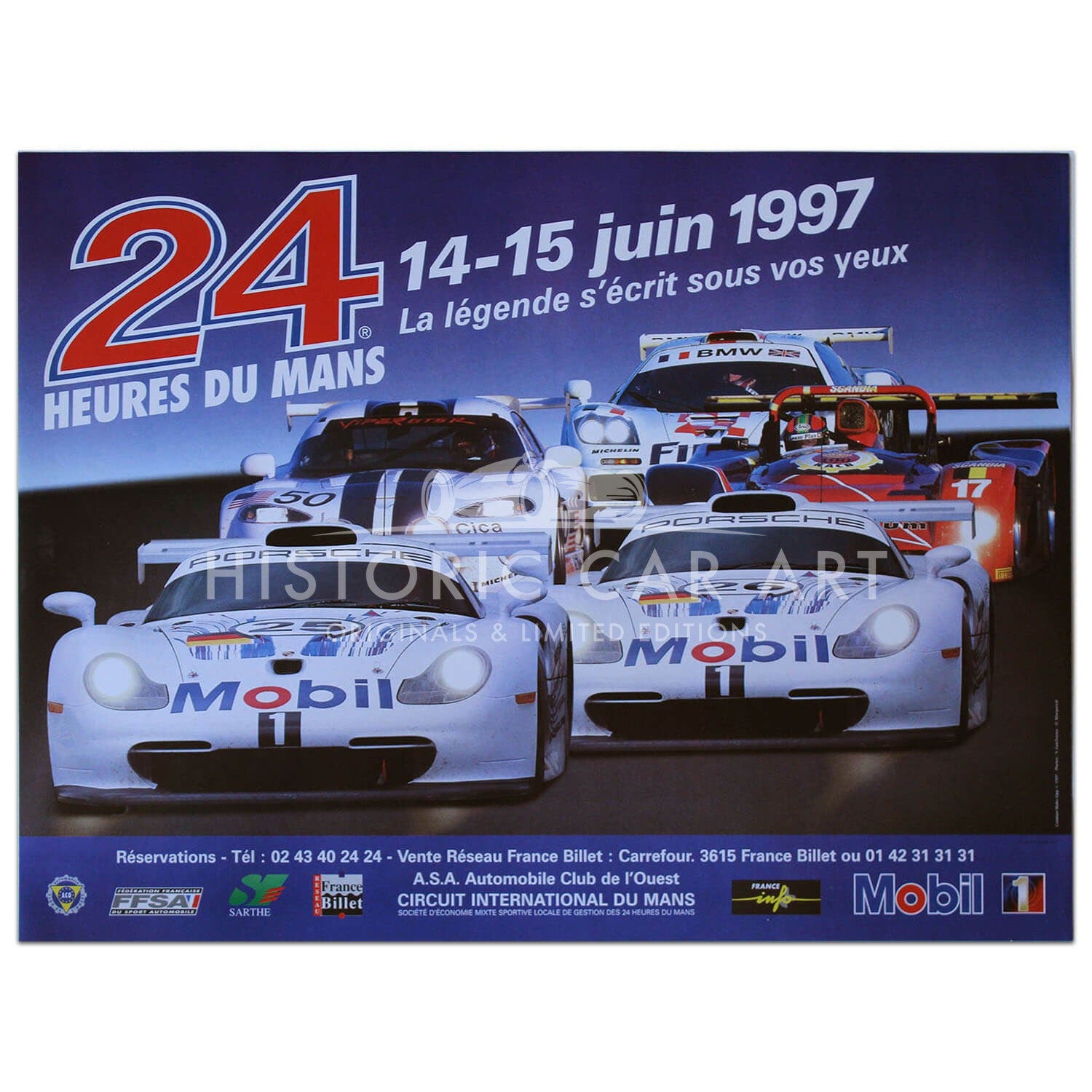 French | Le Mans 24 hours 1997 Original Poster