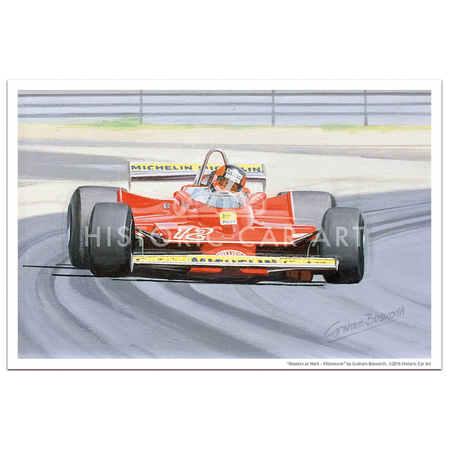 Masters at Work | Villeneuve and Ferrari 312T4 | Art Print