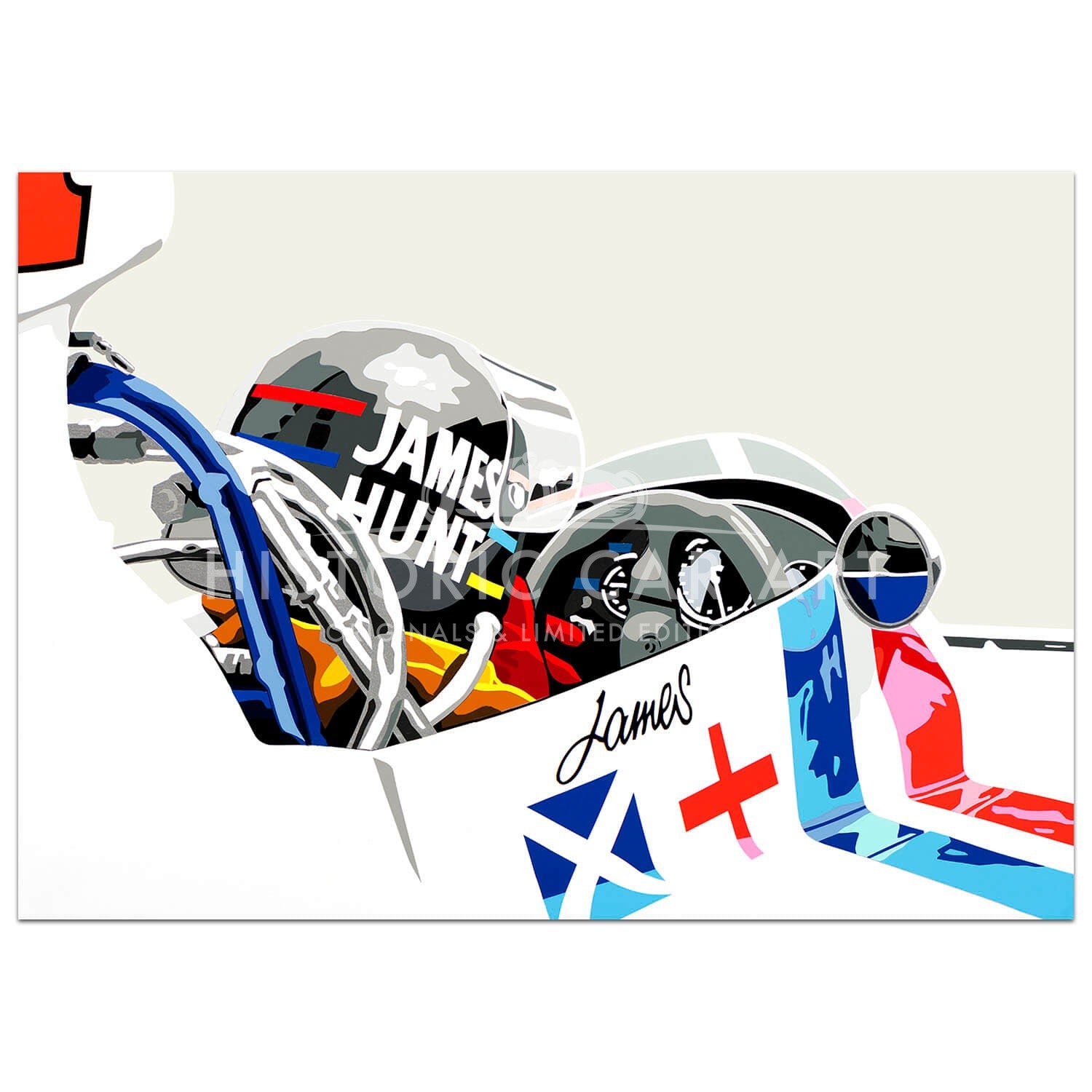 SPEED ICONS: James Hunt and Hesketh - Print