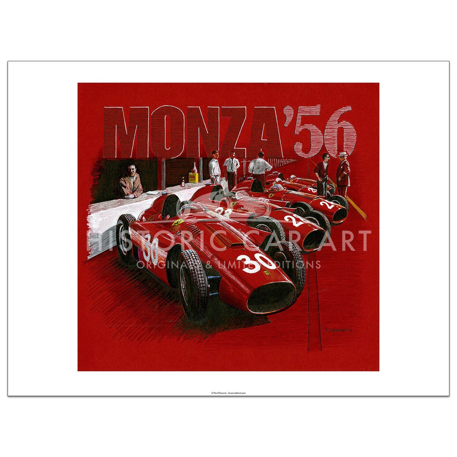 Lancia-Ferrari - Monza 1956 - Print