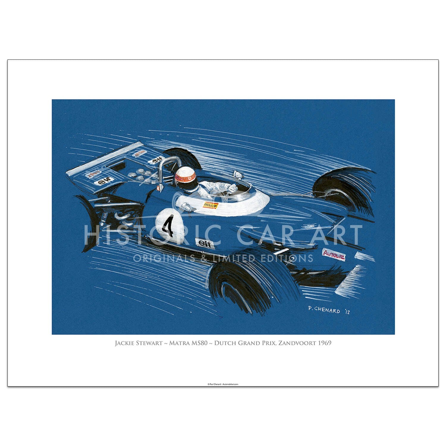 Jackie Stewart - Matra MS80 - Print