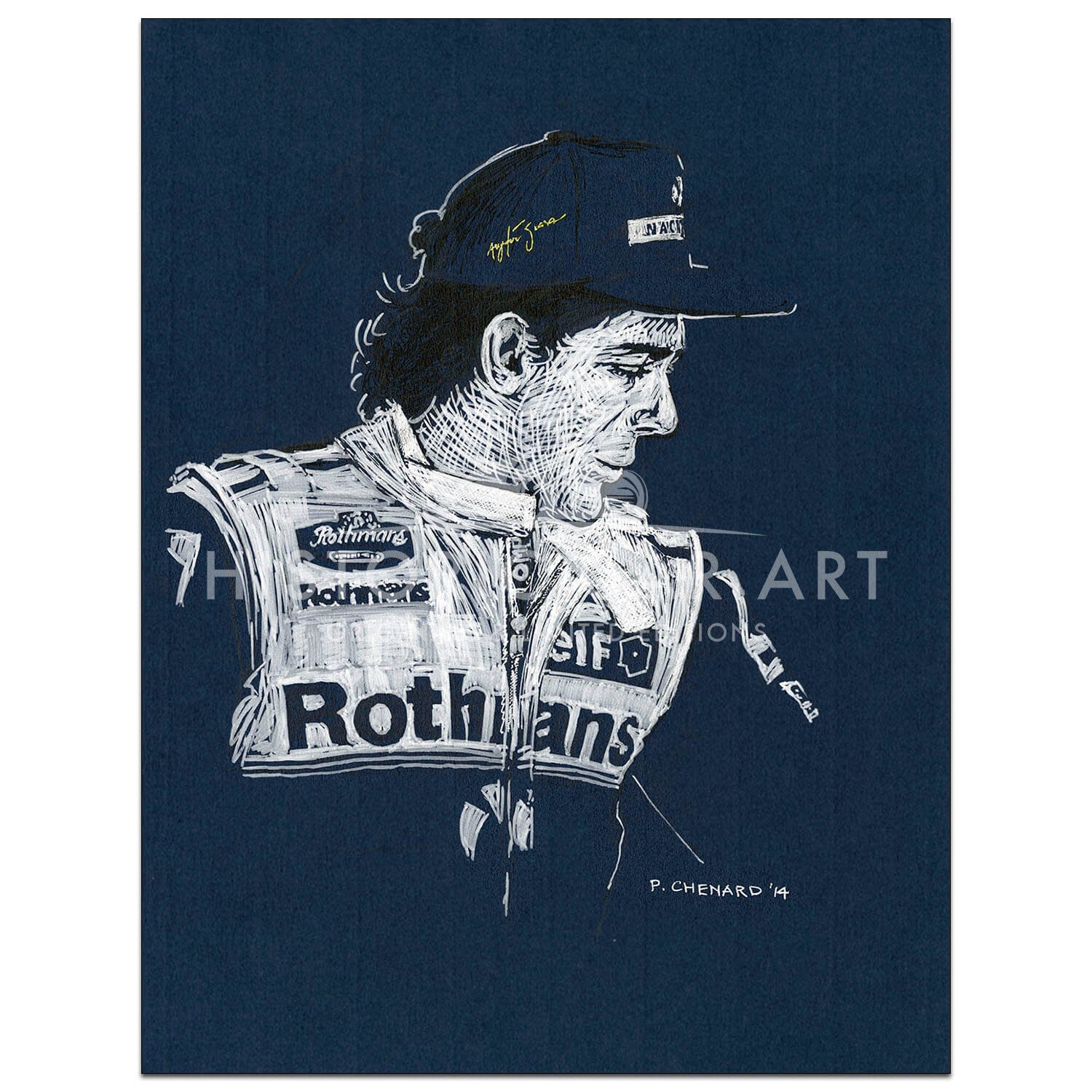 Ayrton Senna Portrait | Rothmans Williams | Original Art