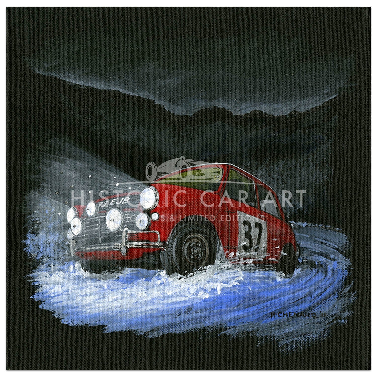 1964 Rallye Monte Carlo | Hopkirk | Mini | Original Art