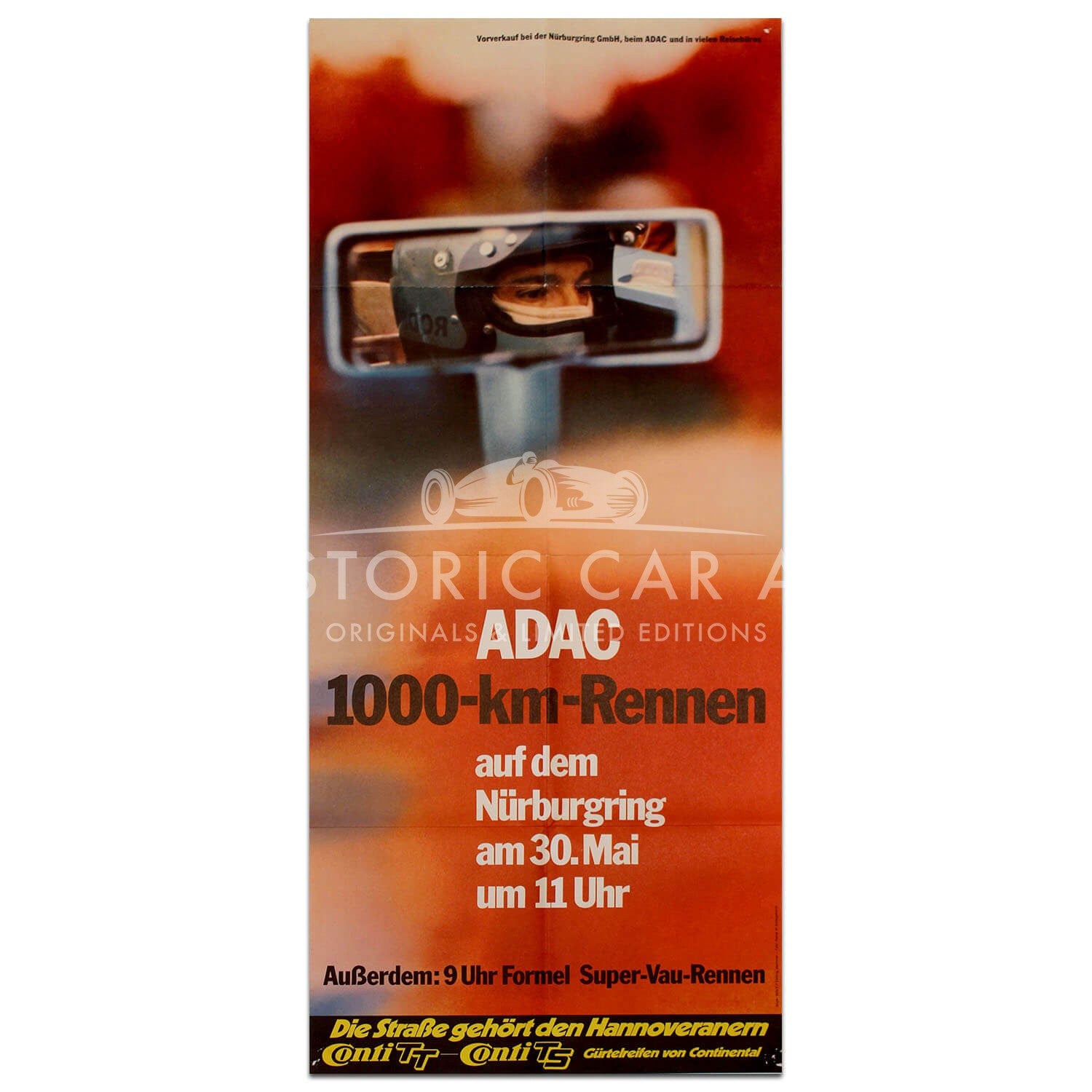 German ADAC Nurburgring 1000km Rennen 1971 Original Poster