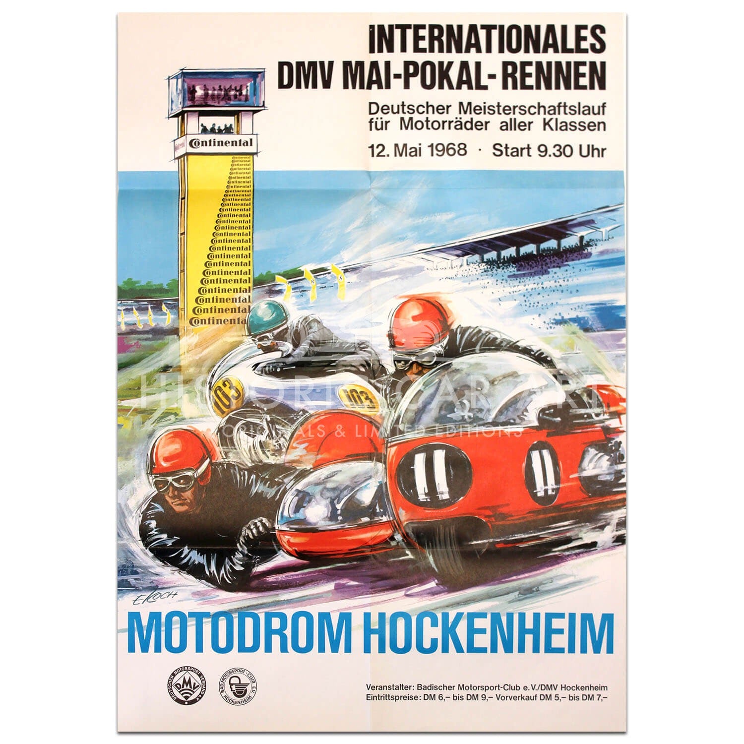 German | Mai-Pokel Rennen 1968 Nurburgring Original Poster