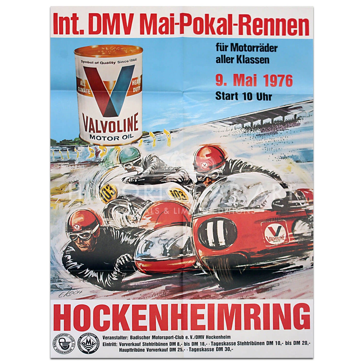 German | Mai-Pokel Rennen 1976 Original Poster