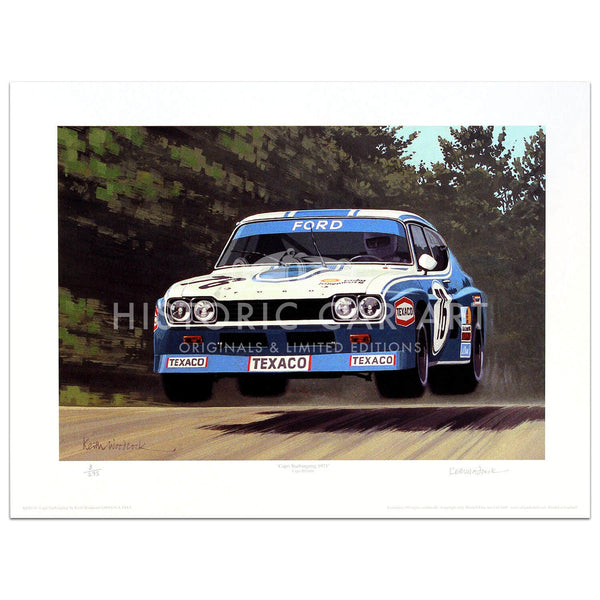 Keith WOODCOCK -Ford Capri Nurburgring 1973 - Print – Historic Car Art