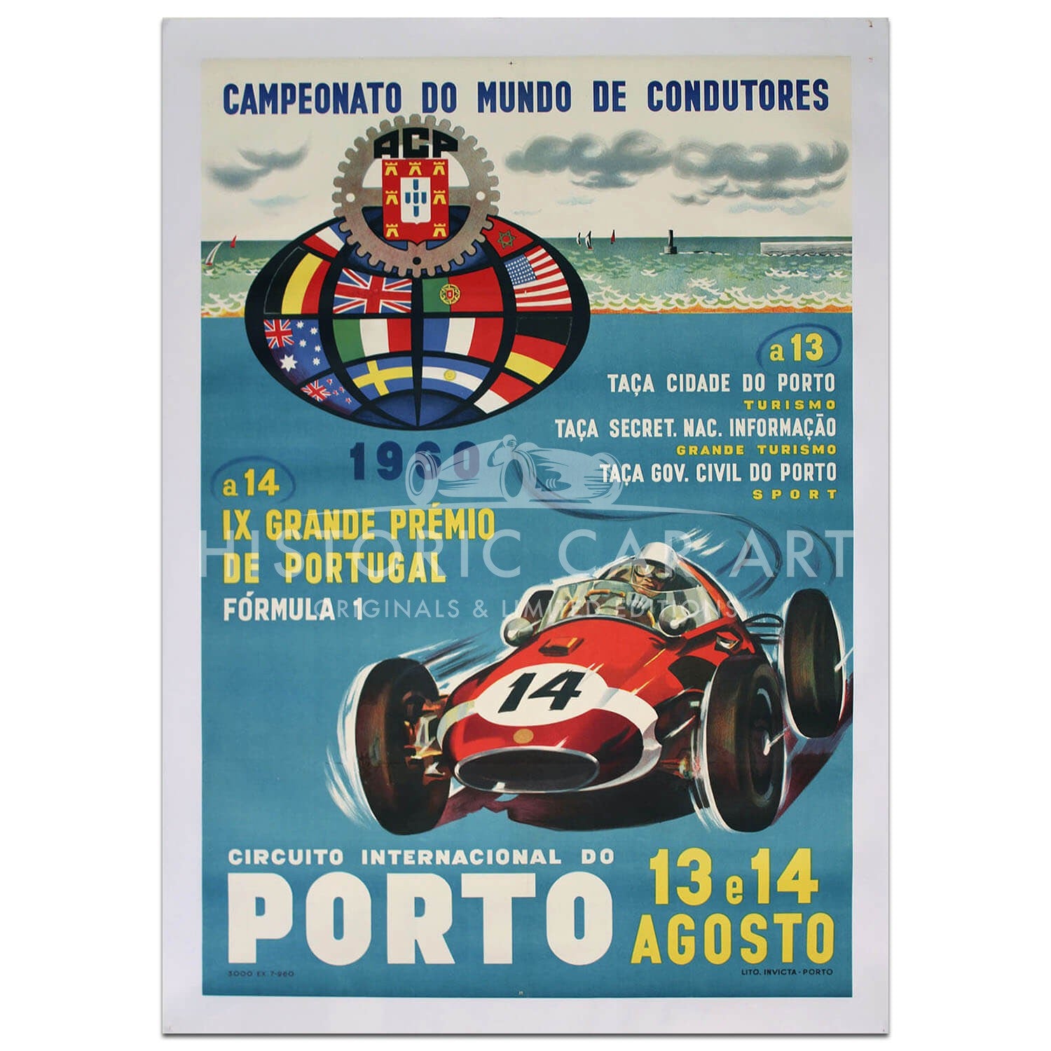 Portugal | Portugese Grand Prix 1960 Porto Original Poster