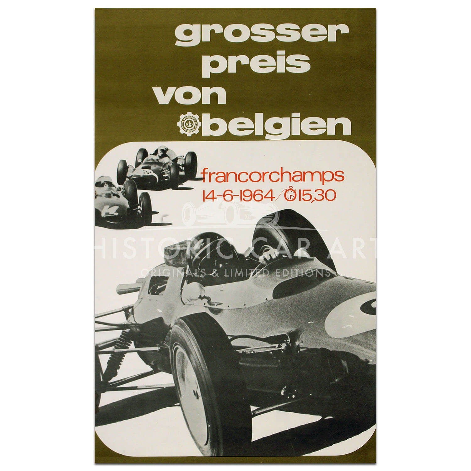 Belgian Grand Prix 1964 Original Poster