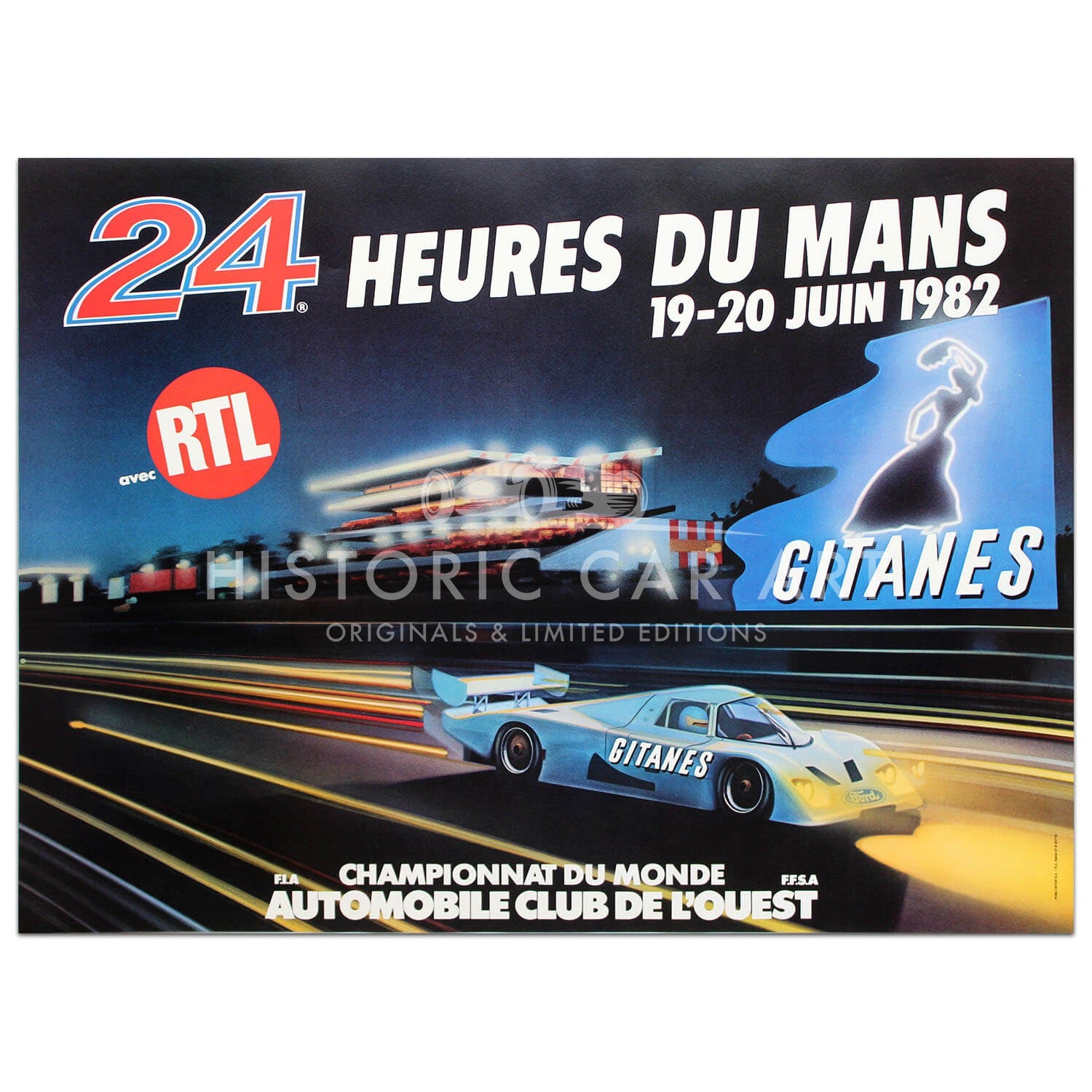 French | Le Mans 24 hours 1982 Original Poster