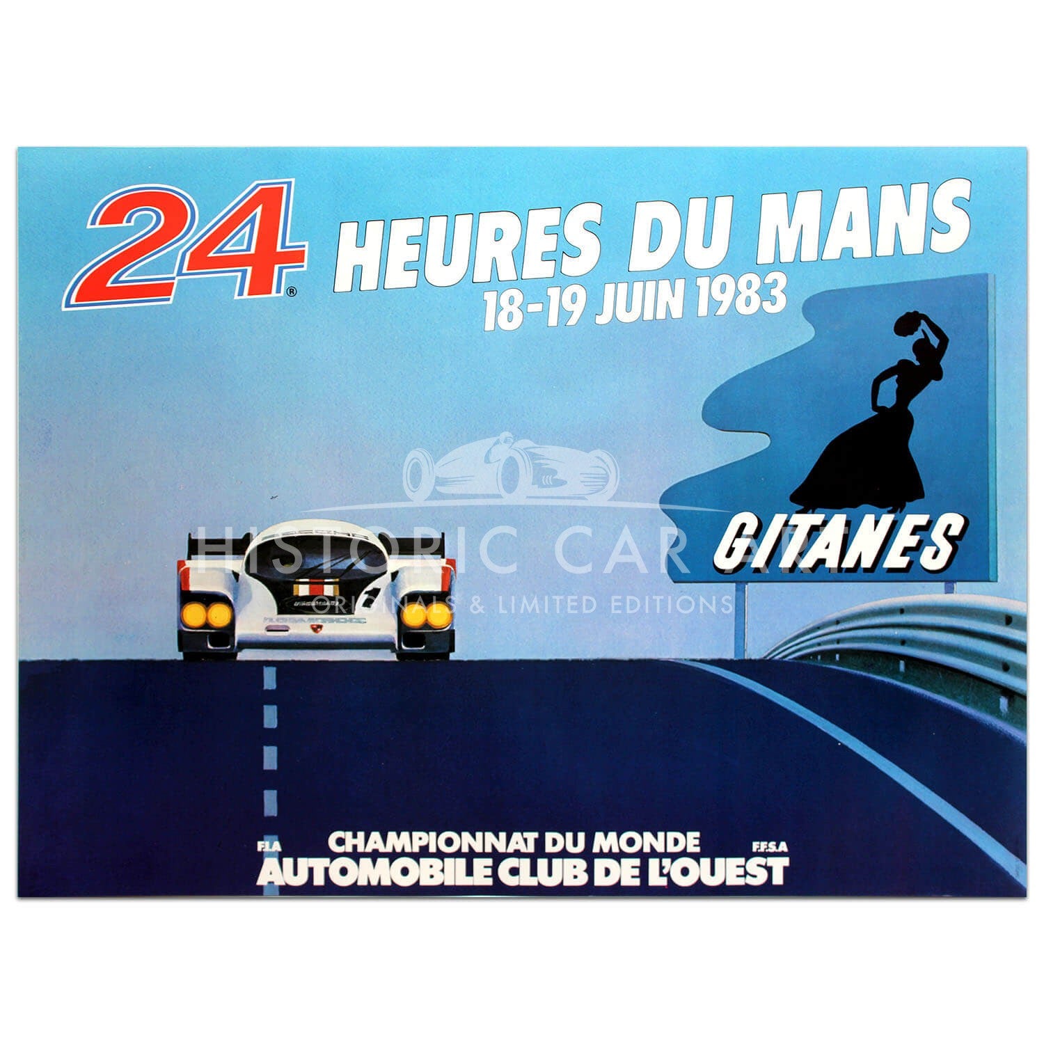 French | Le Mans 24 hours 1983 Original Poster