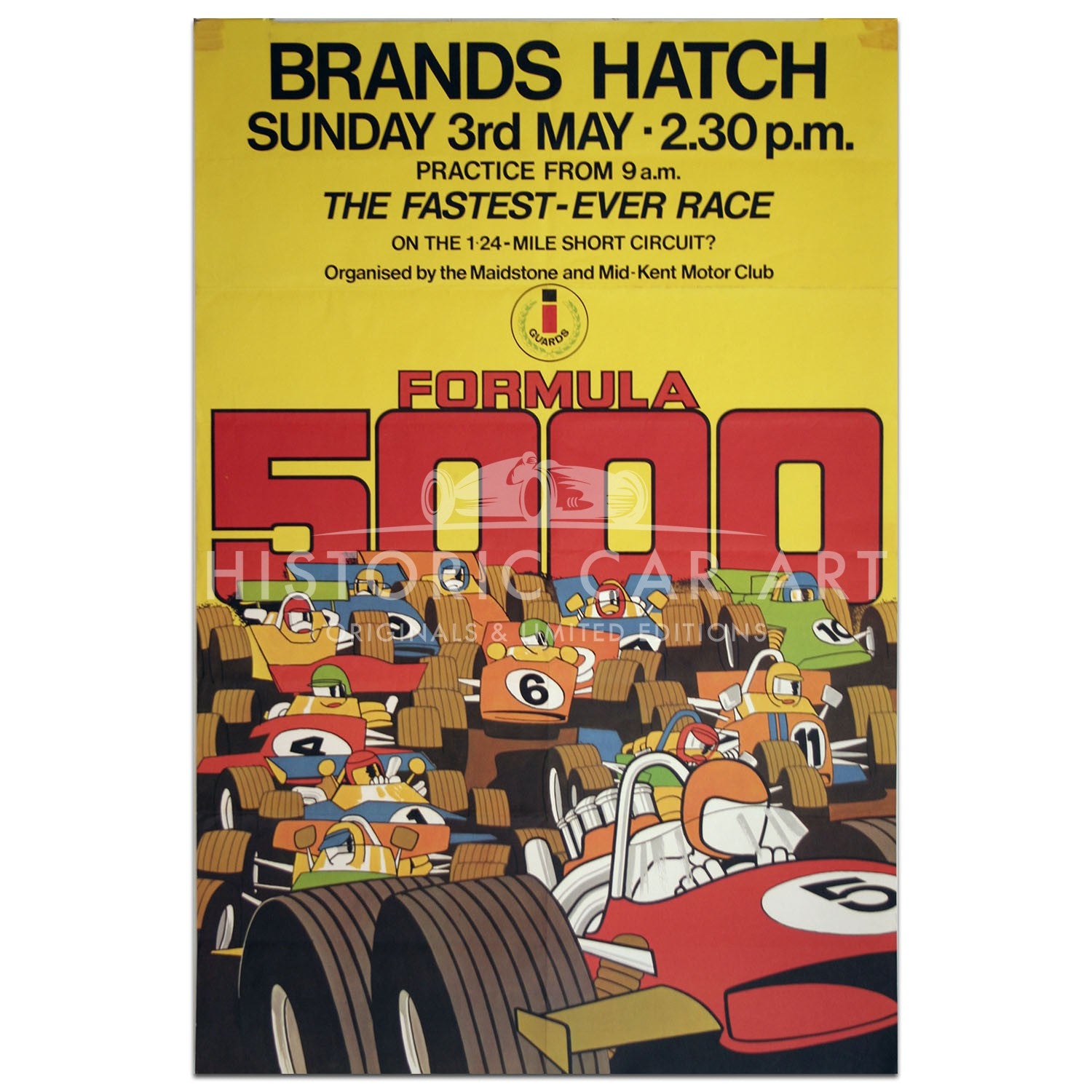 British | Brands Hatch Formula 5000 Easter Monday 1970 Original Poster