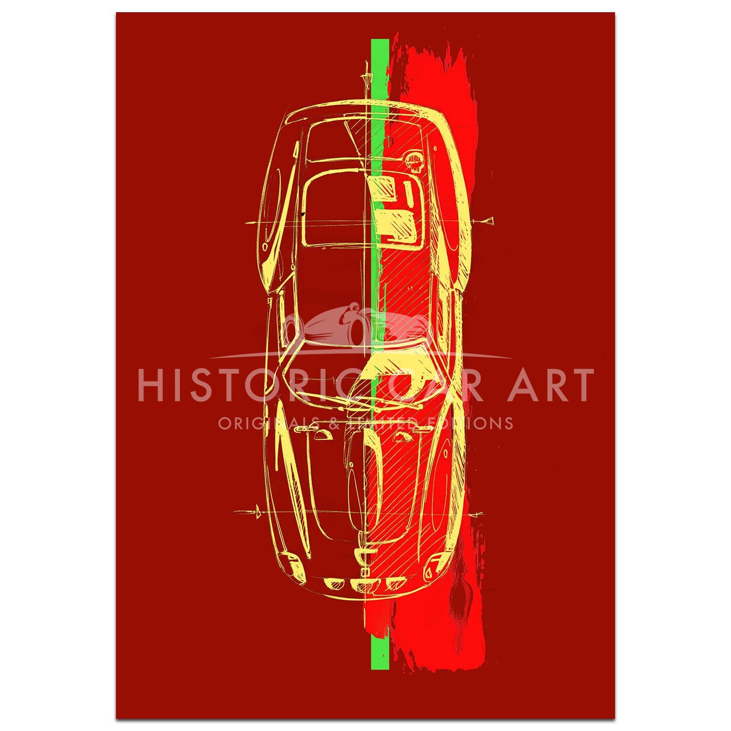 Ferrari 250 GTO - Designer Art - Print