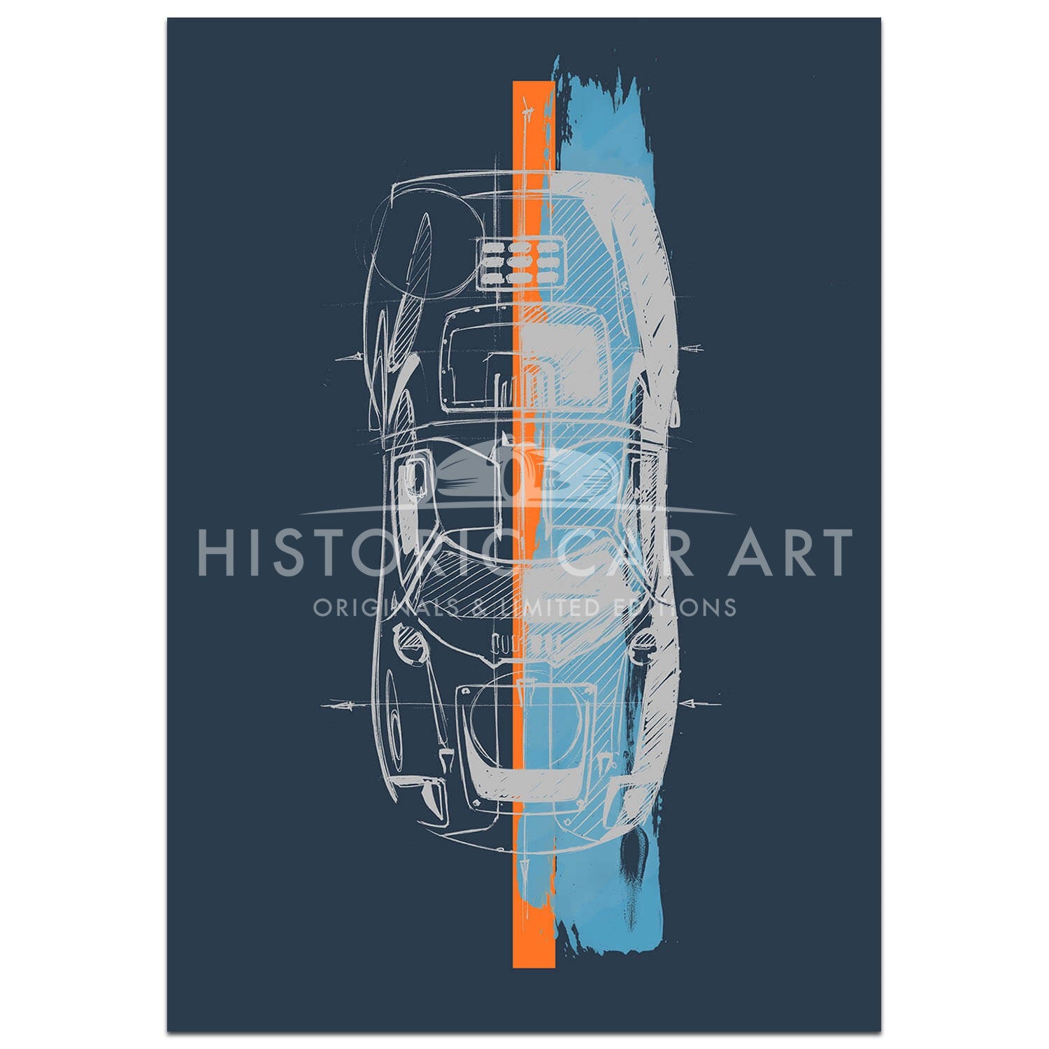 Ford GT40 - Designer Art - Print