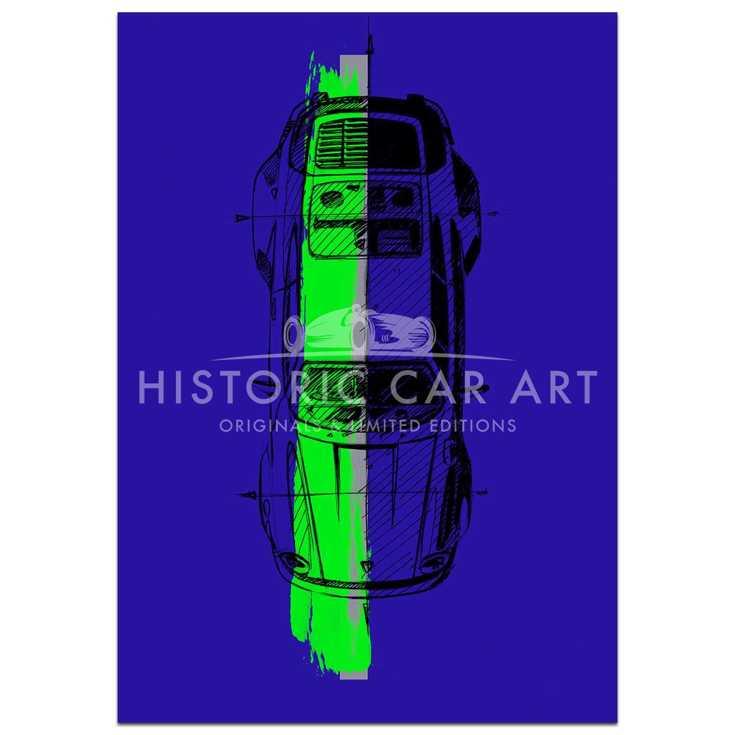 Porsche 911 Turbo - Designer Art - Print