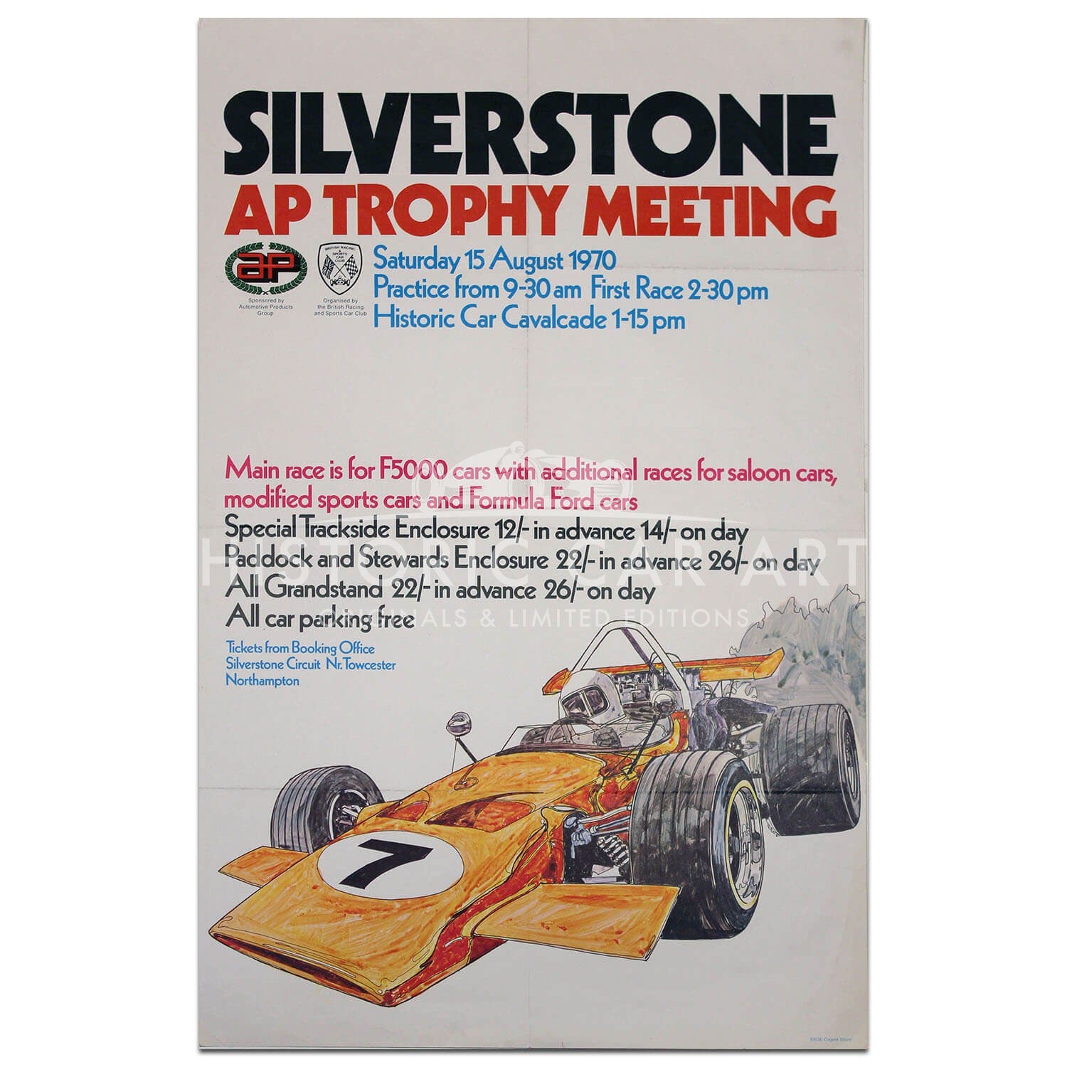 British | Silverstone AP Trophy Meeting 1970 Original Poster