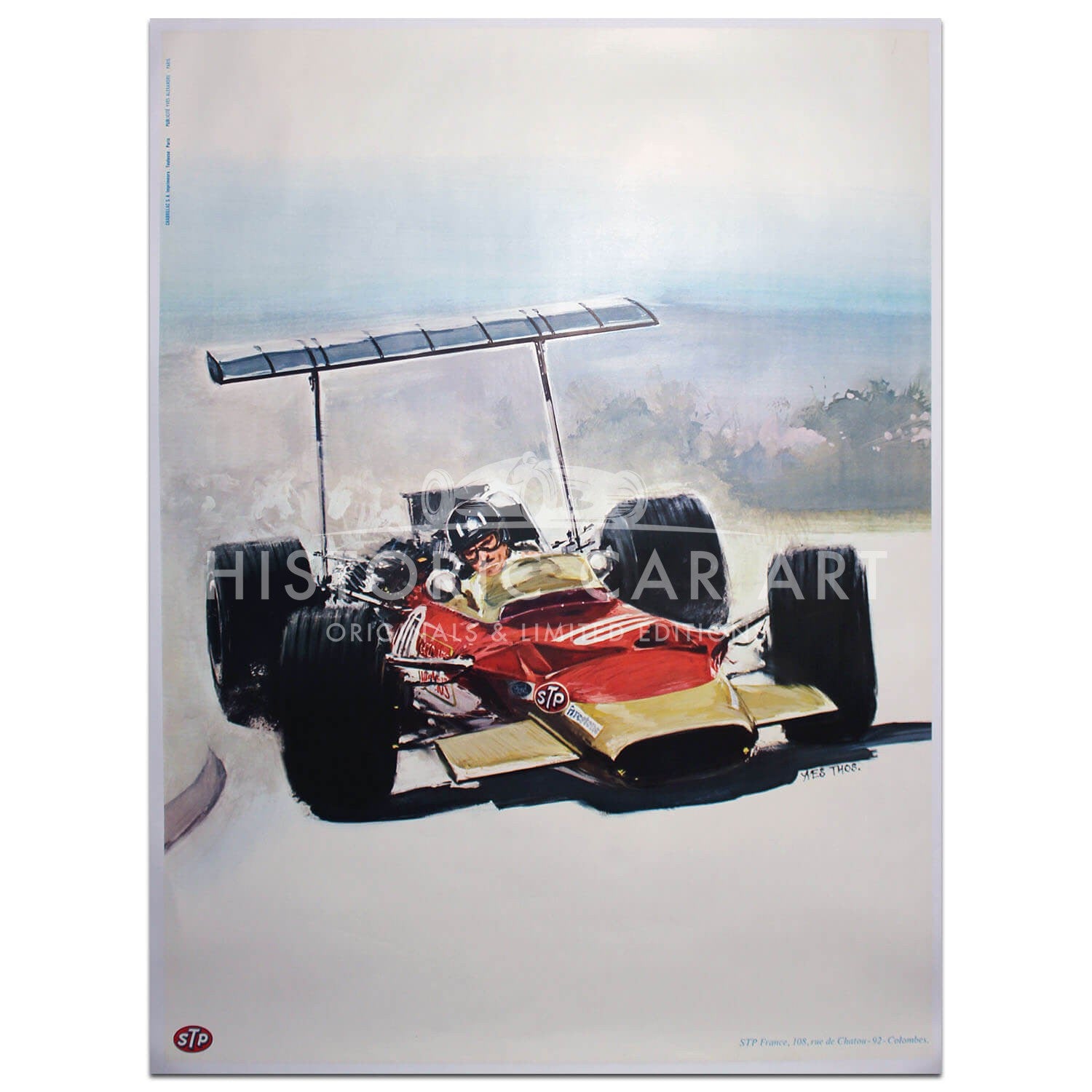 British | Graham Hill Lotus 49 STP Race Fuel Original Poster