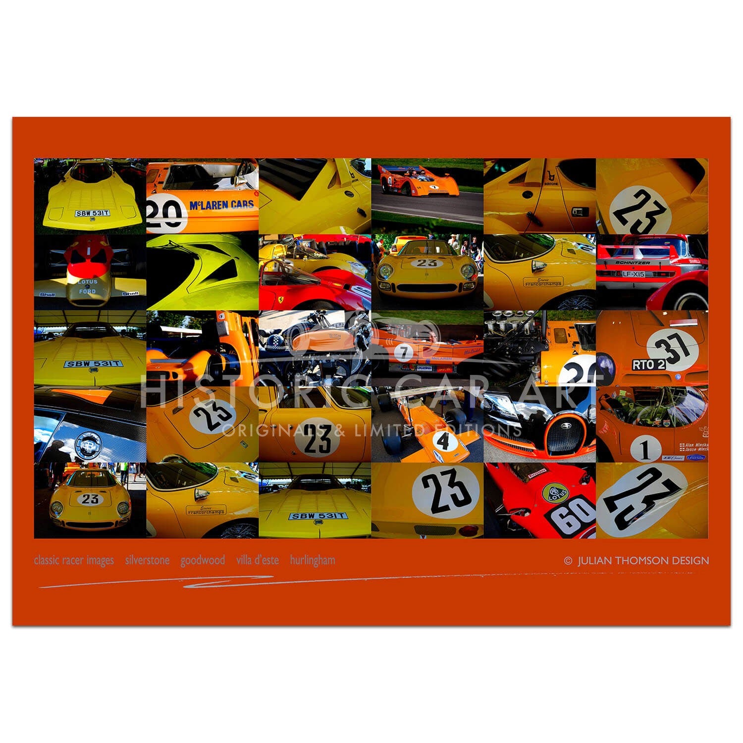 Classic Racer Images Poster | Orange