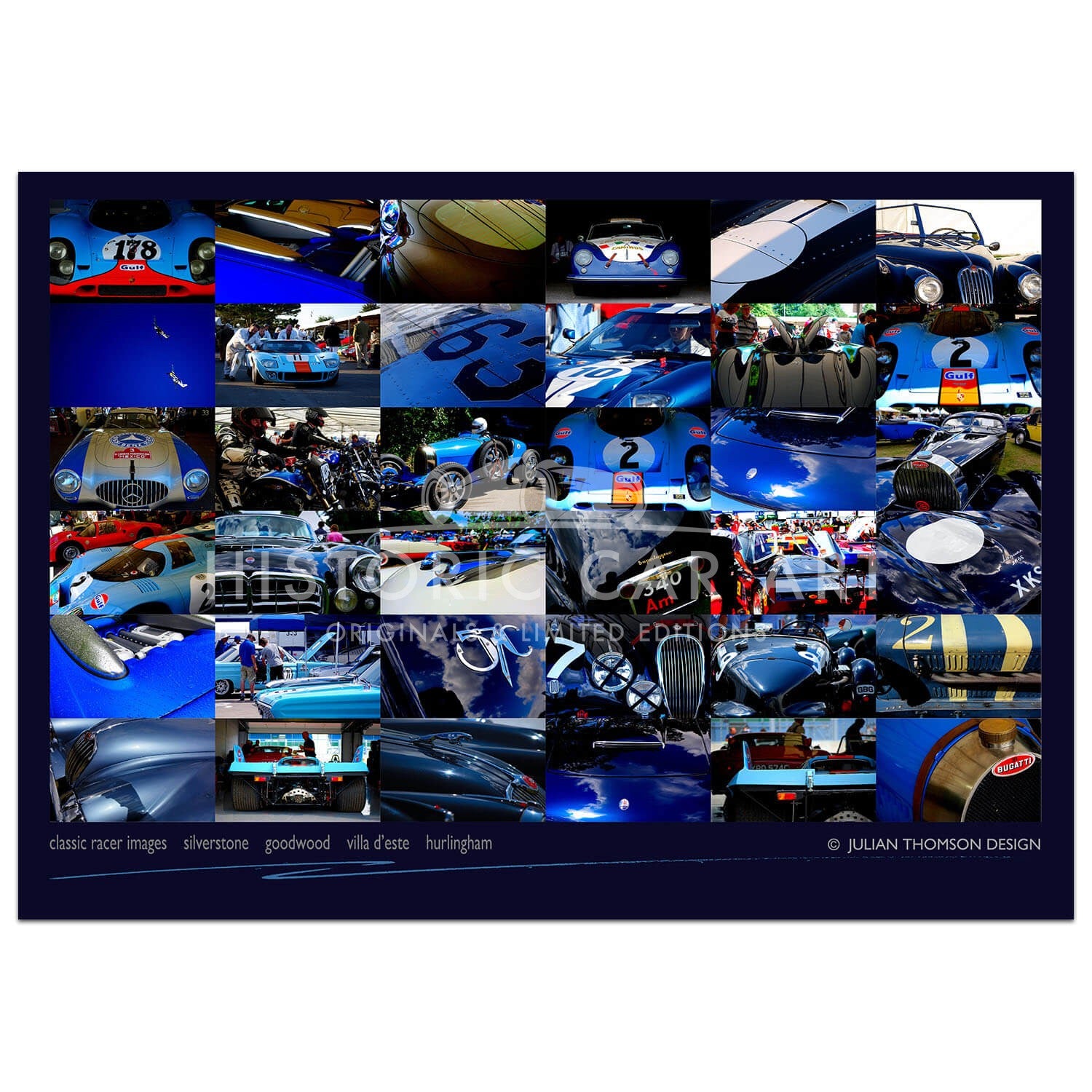 A R. Thomson Poster Julian THOMSON -Classic Racer Images Poster | Blue – Historic Car Art