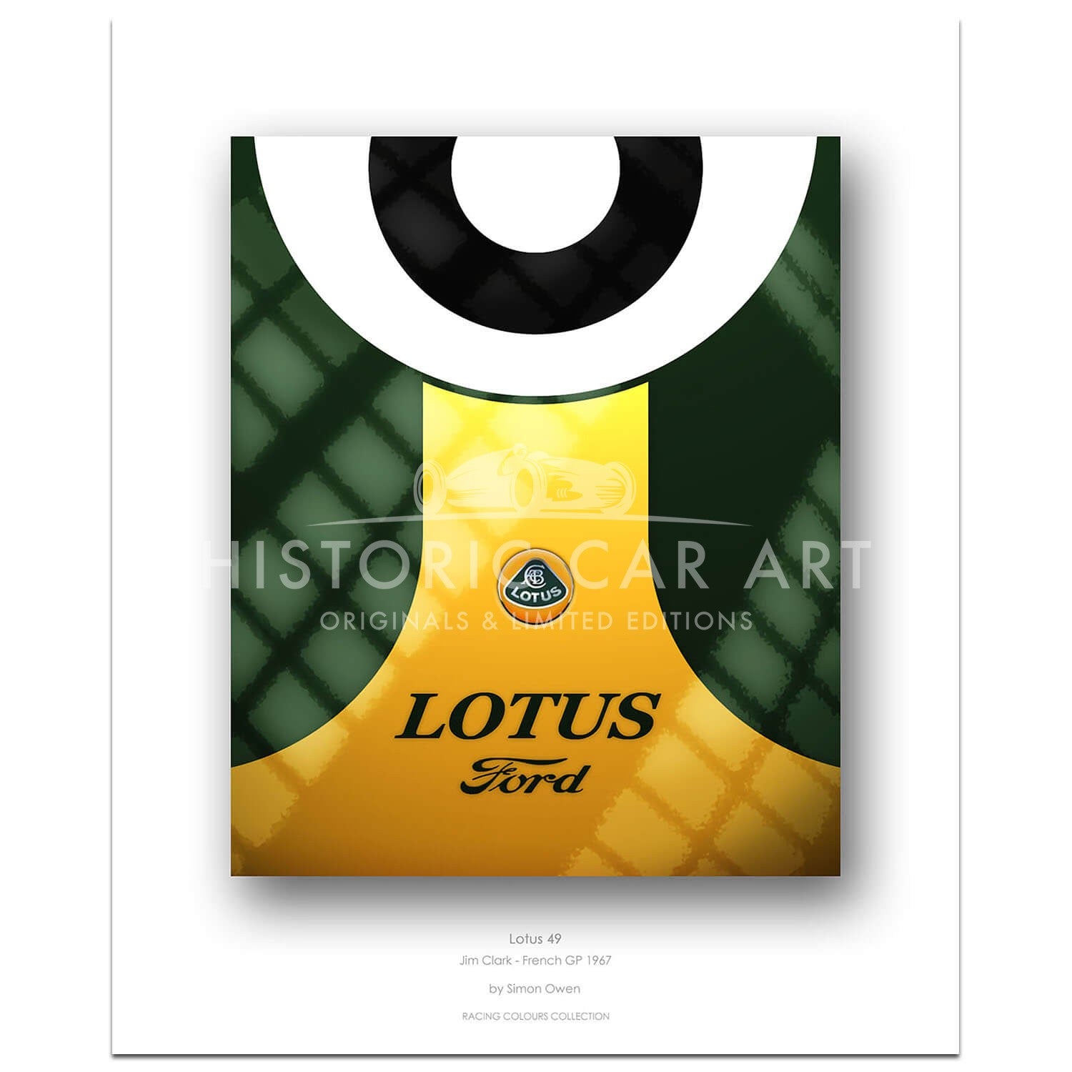 1967 Lotus 49 (Jim Clark / French GP) - Print