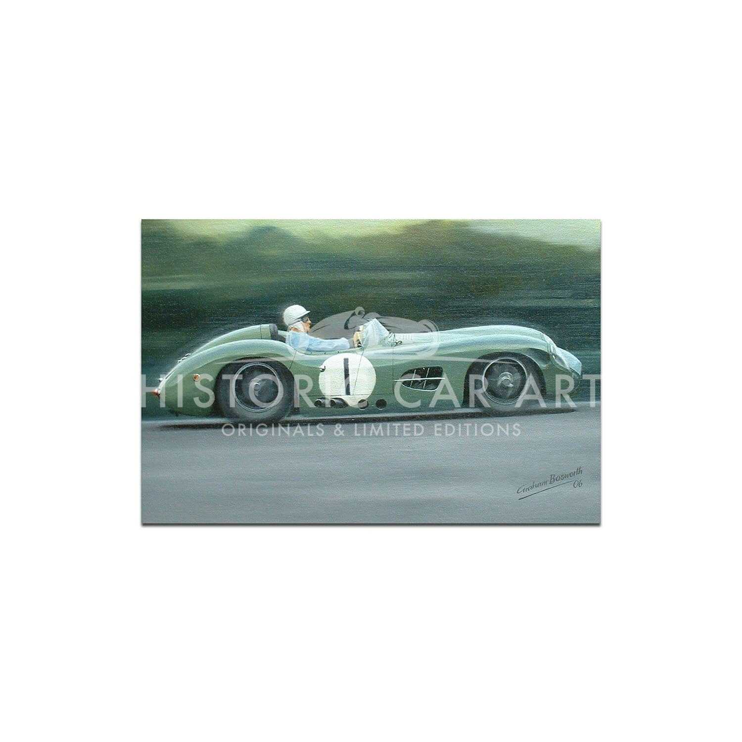 Aston Martin DBR1 | Stirling Moss | Greetings Card
