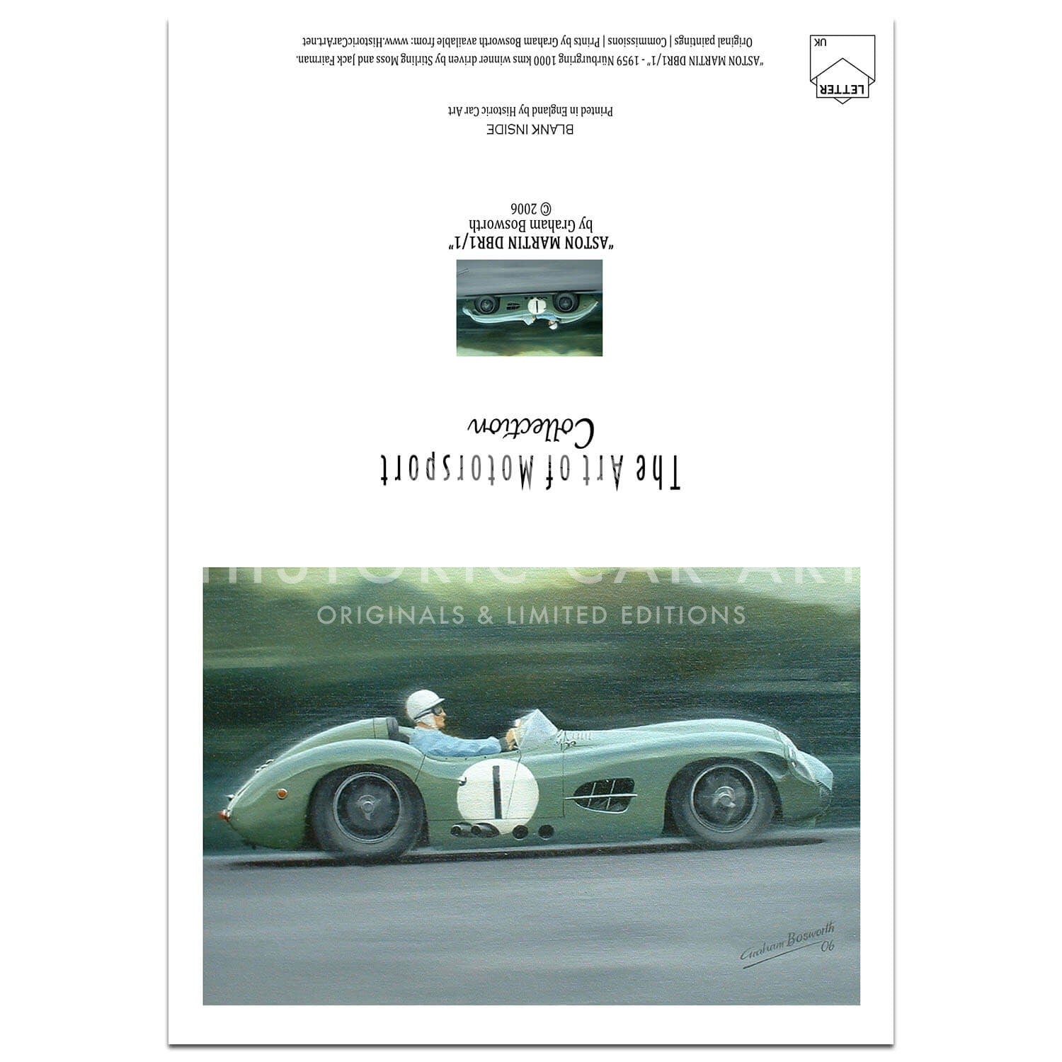Aston Martin DBR1 | Stirling Moss | Greetings Card
