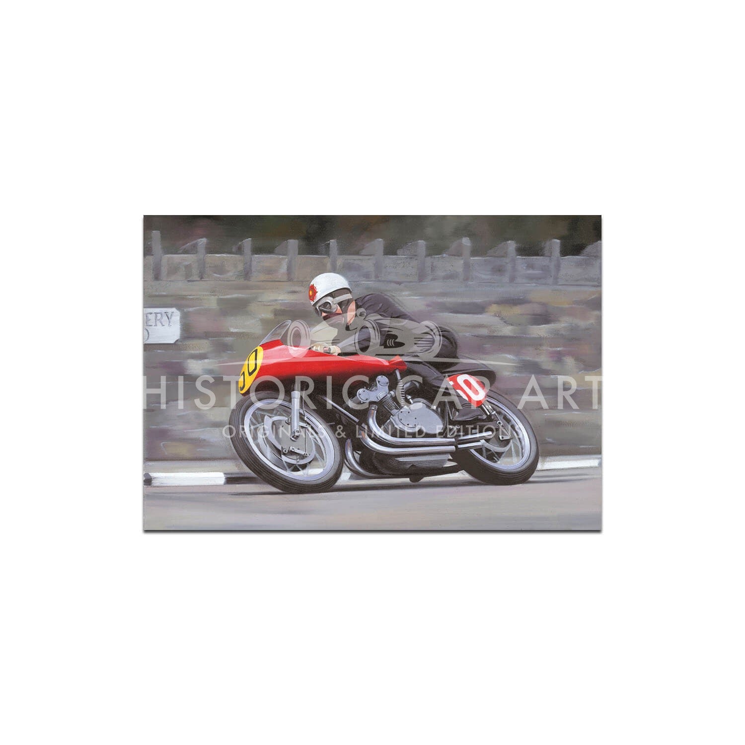 Geoff Duke | Gilera Motorcycle | TT | Greetings Card