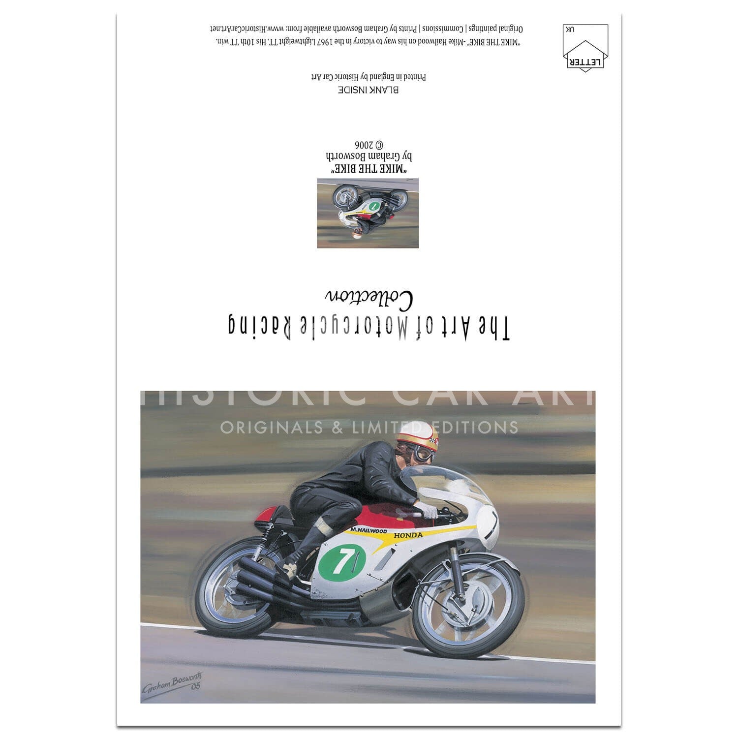 Mike Hailwood | Honda Motorcycle | TT | Greetings Card