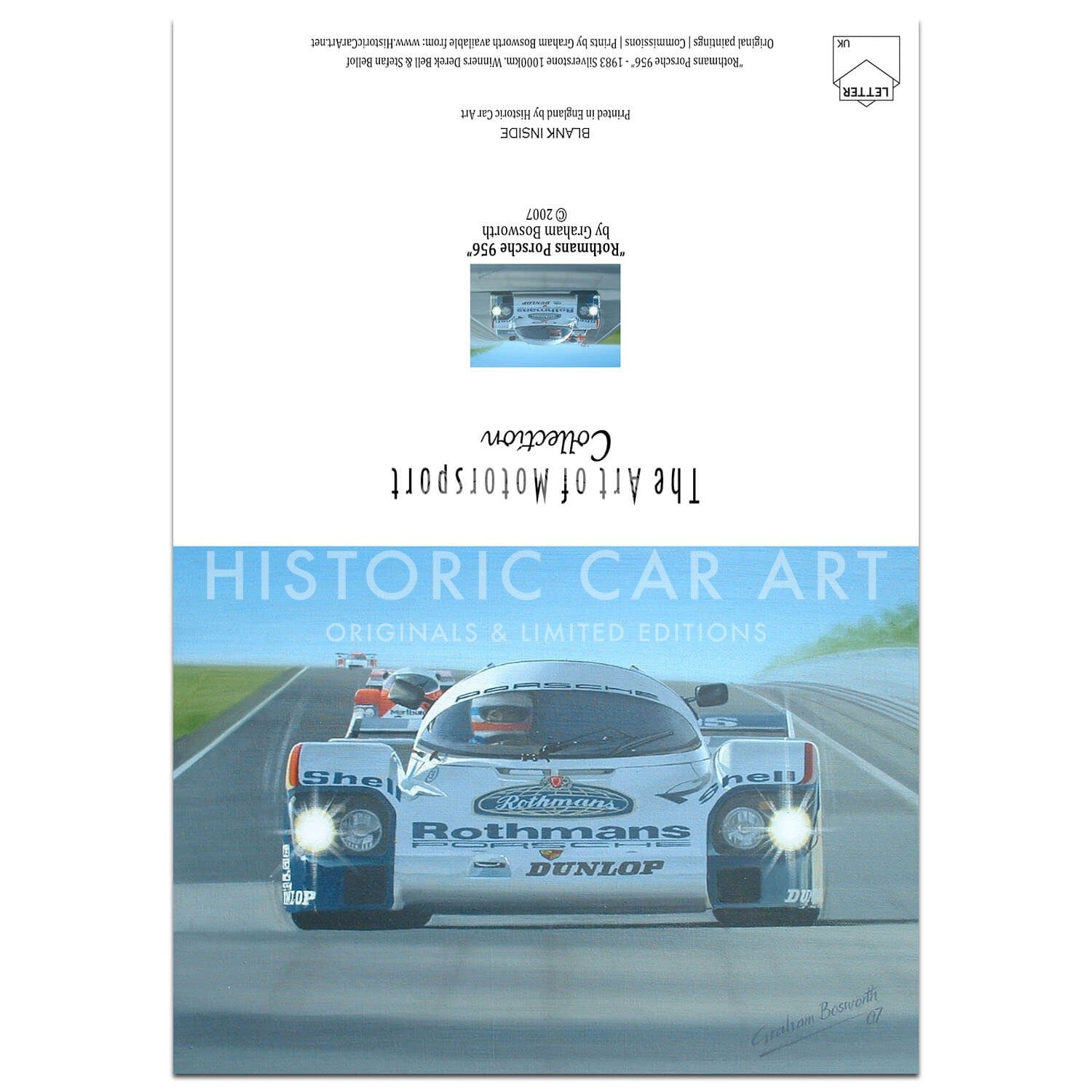 Porsche 956 | Derek Bell | Greetings Card