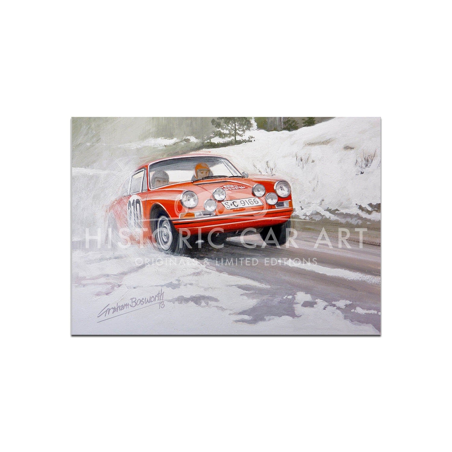 Porsche 911T | Vic Elford | Monte Carlo | Greetings Card