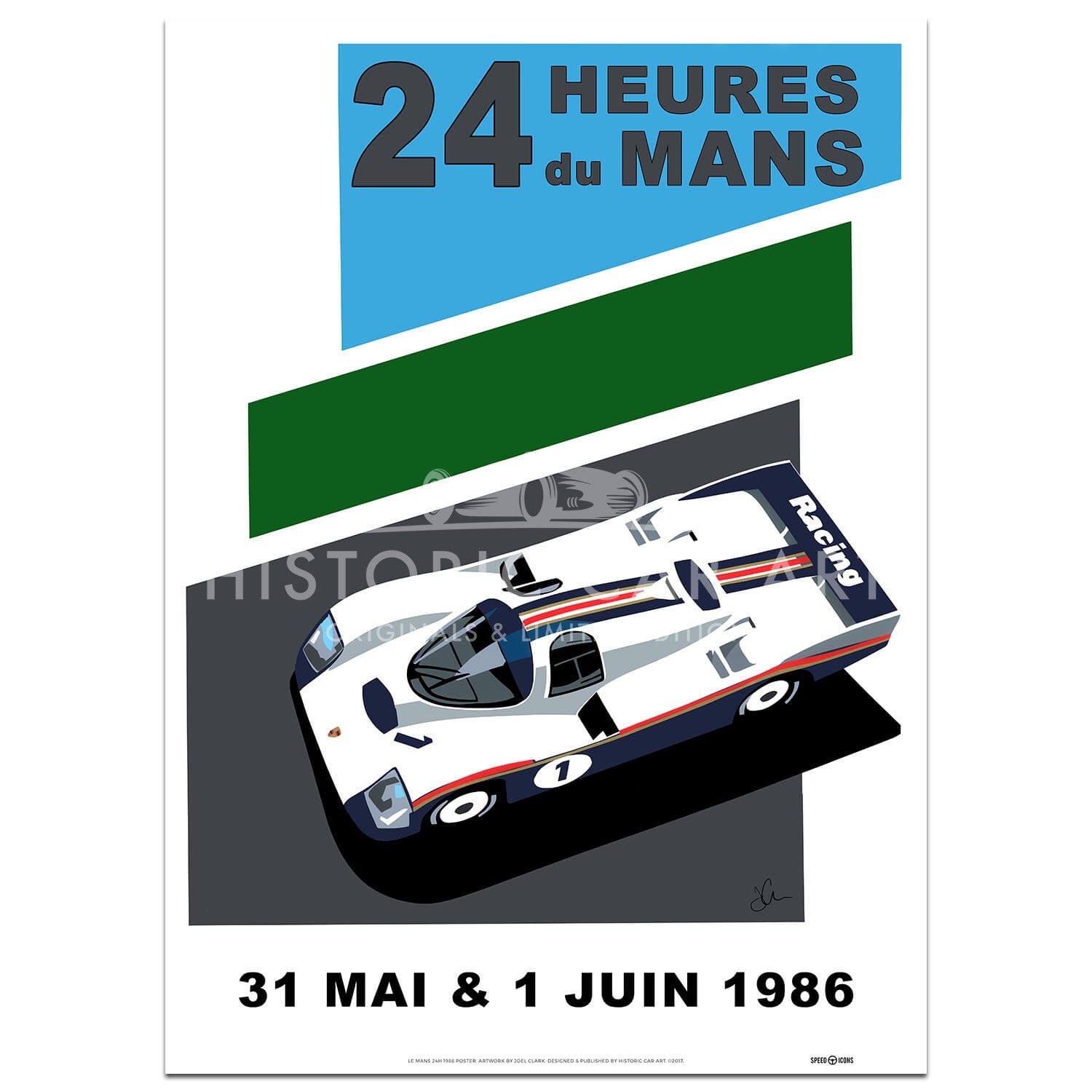 SPEED ICONS: Le Mans 24 Hours 1986 | Porsche | Poster