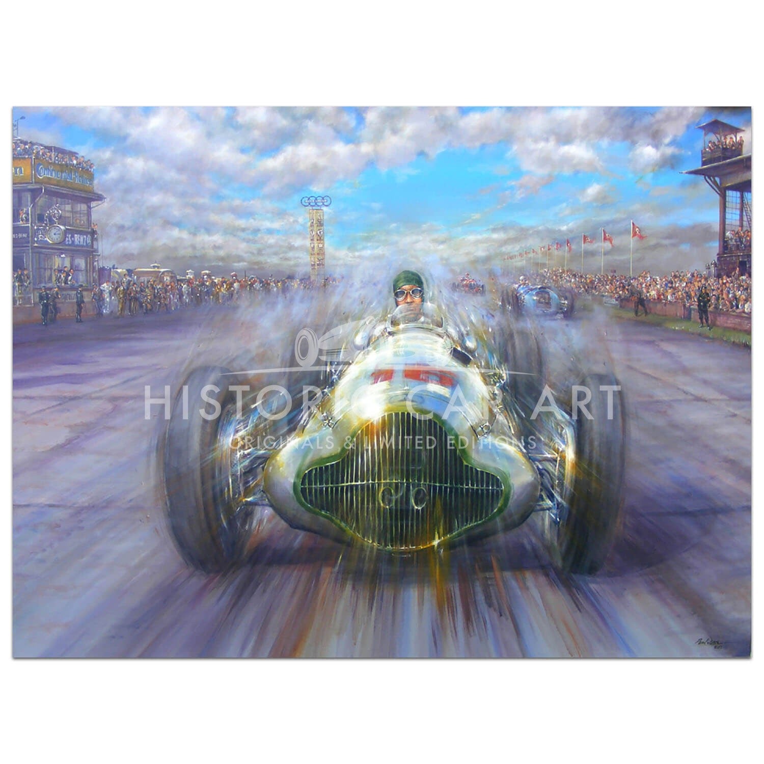 A Famous Victory | Richard Seaman | Mercedes | Grand Prix 1938 | Painting